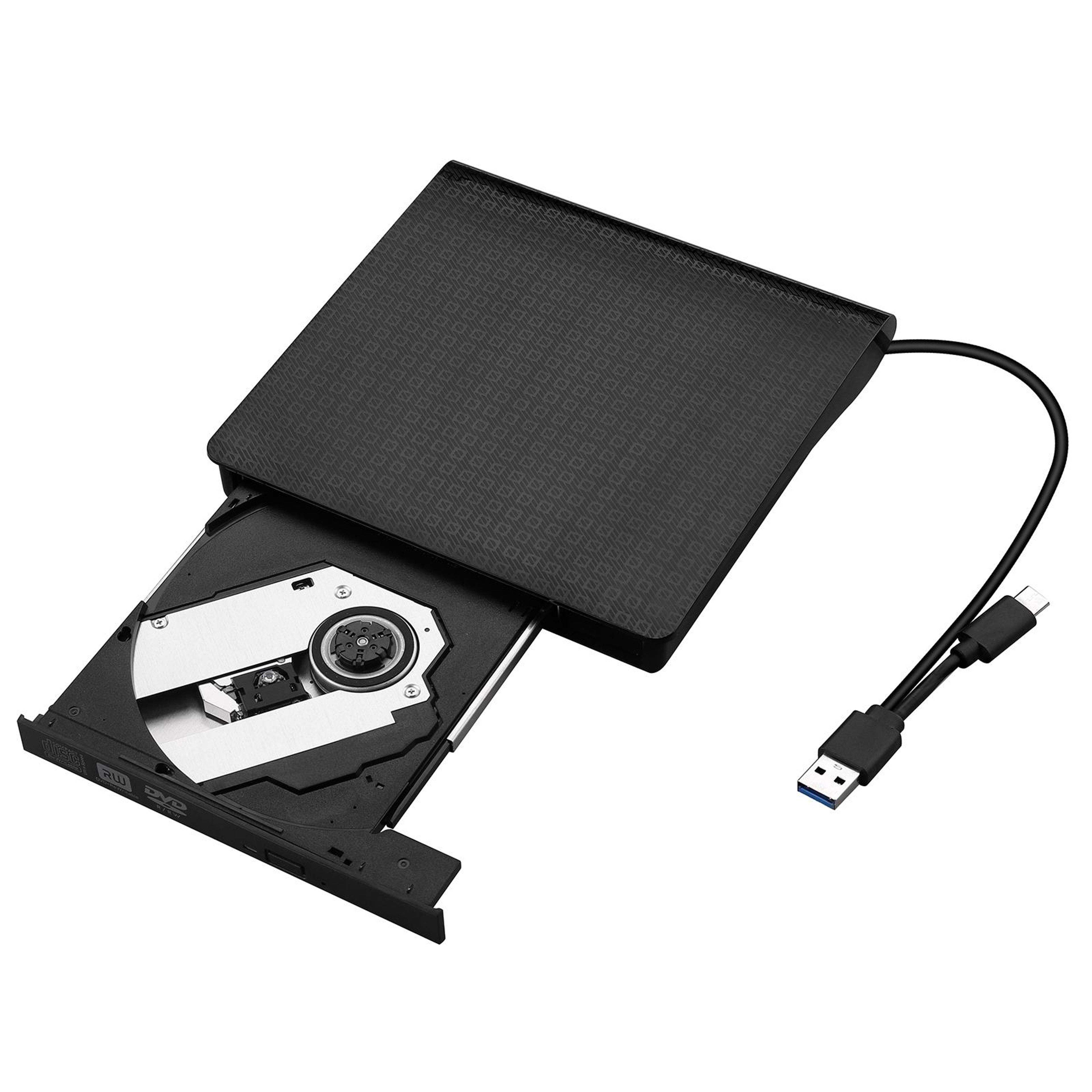 Ultra-Slim External DVD Drive USB 3.0 & Type-C CD/DVD Burner for Laptop, PC & Mac – view 2