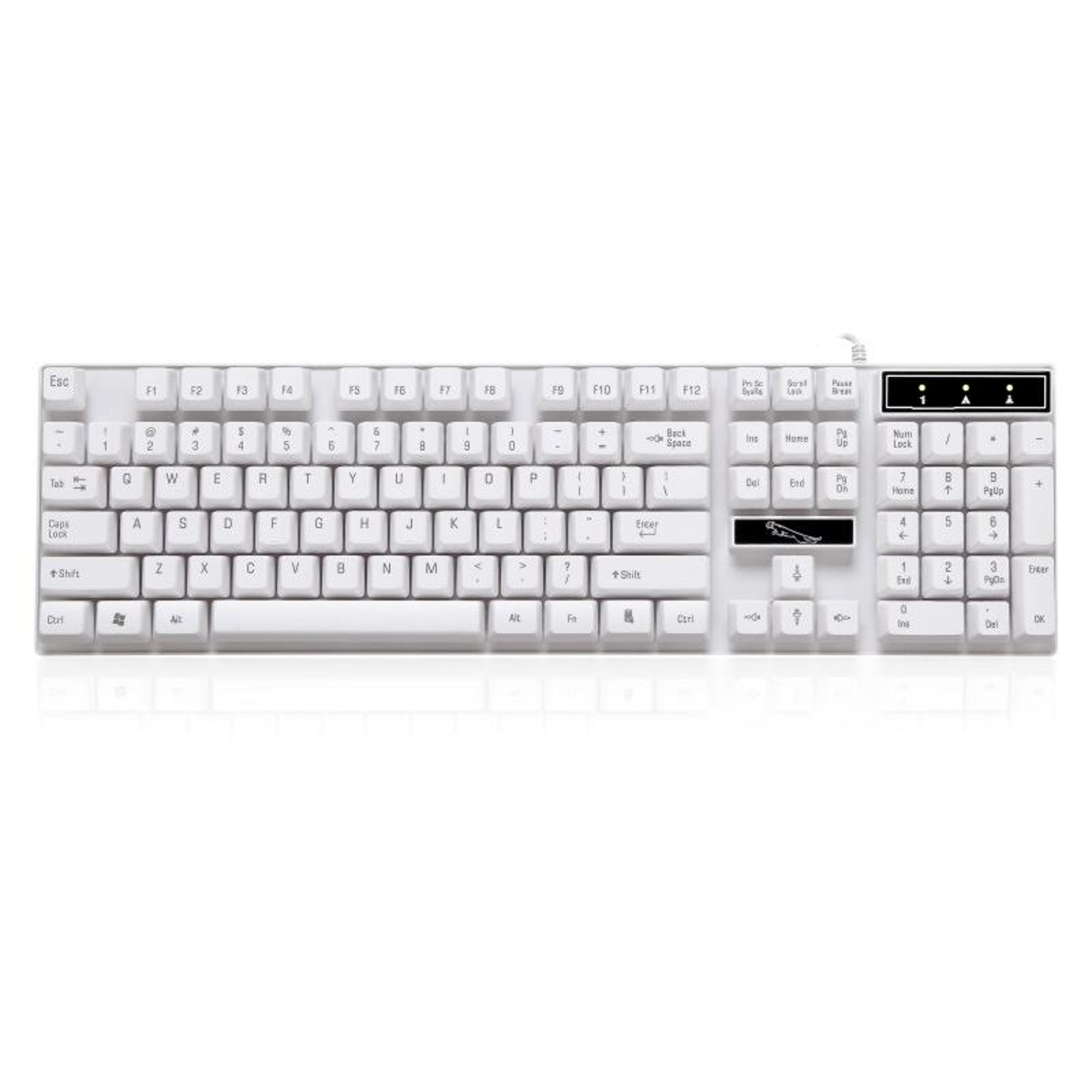 ZGB Q17 Full Size Wired Gaming Office Keyboard 104 Keys USB Keyboard for PC White – view 1