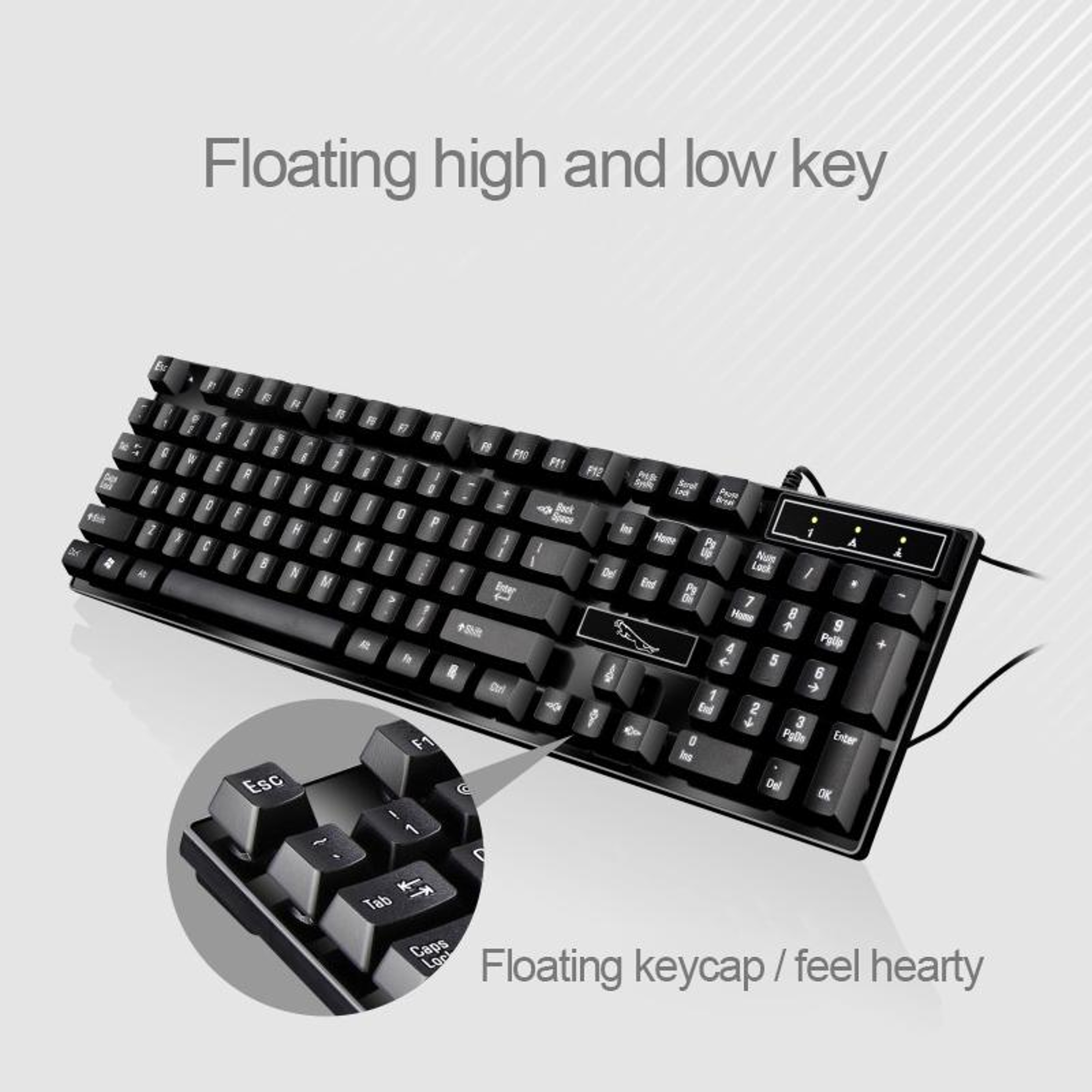 ZGB Q17 Full Size Wired Gaming Office Keyboard 104 Keys USB Keyboard for PC White – view 6