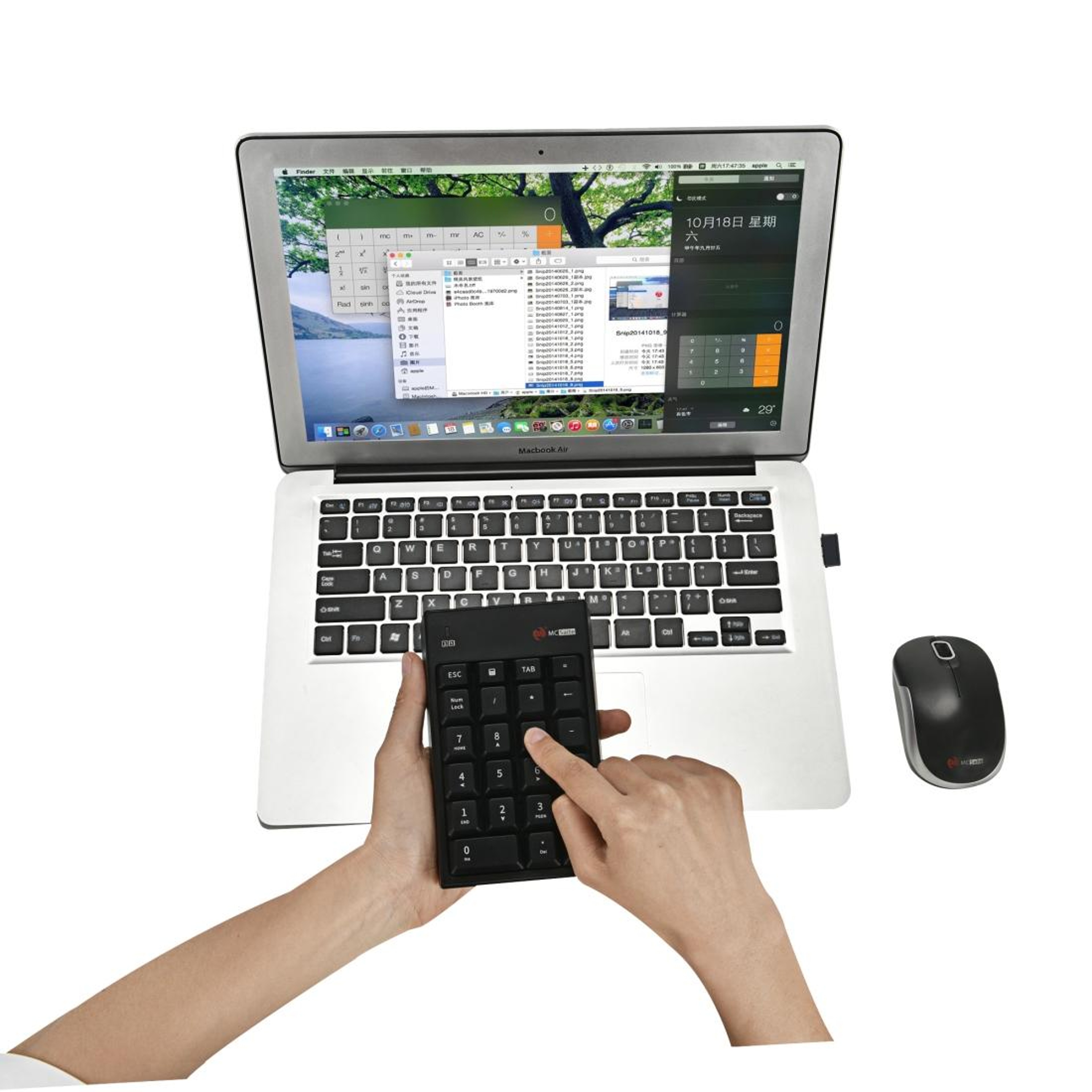 MC Saite Wireless Numeric Keypad & Mouse Combo 2.4GHz USB Receiver Set for PC & Laptop – view 6