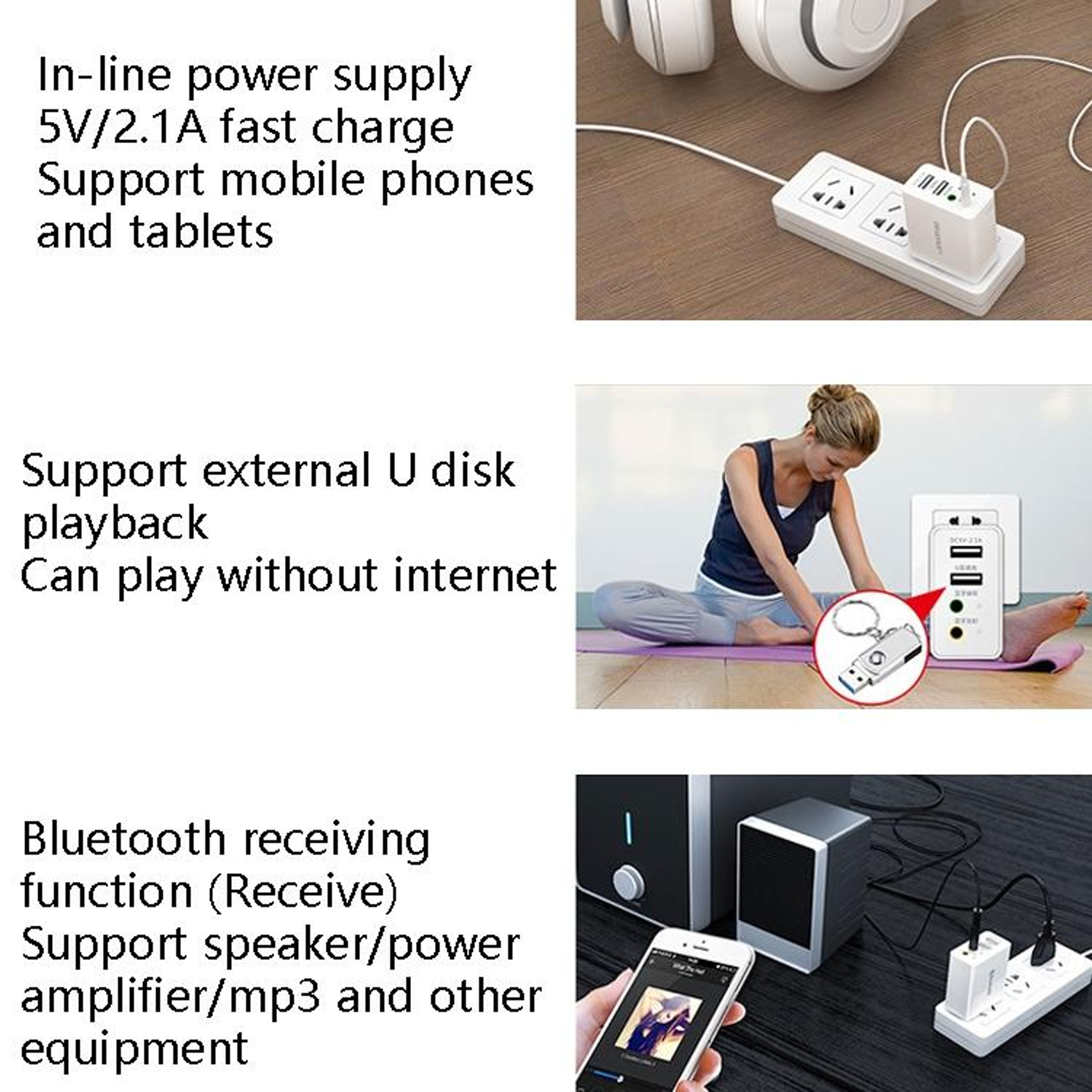 RAEYY D80 Bluetooth 5.0 Adapter Wireless Audio Receiver & Transmitter with Dual USB Fast Charging – view 5