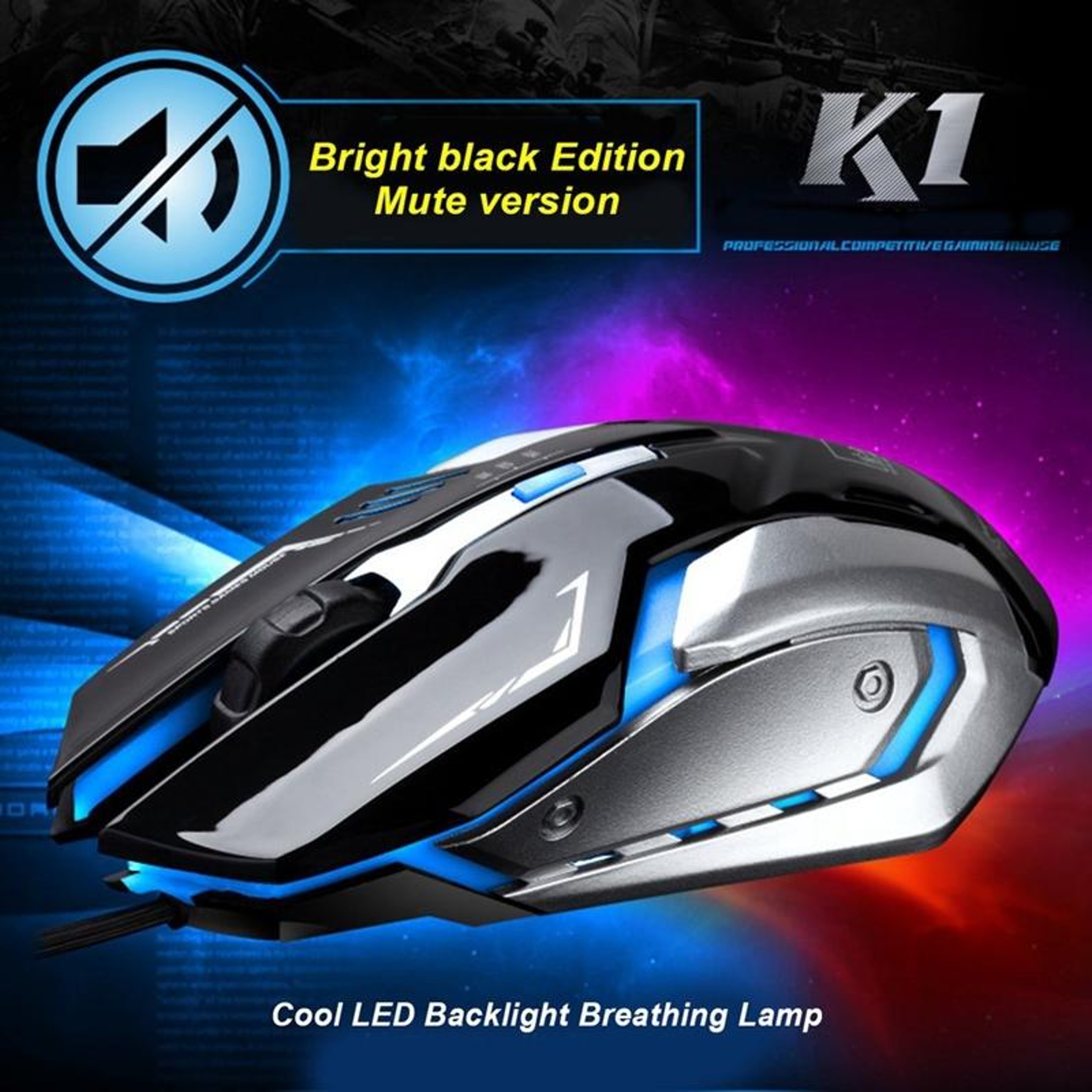 Chasing Leopard K1 Silent Wired Gaming Mouse with Adjustable DPI & LED Backlight – view 11