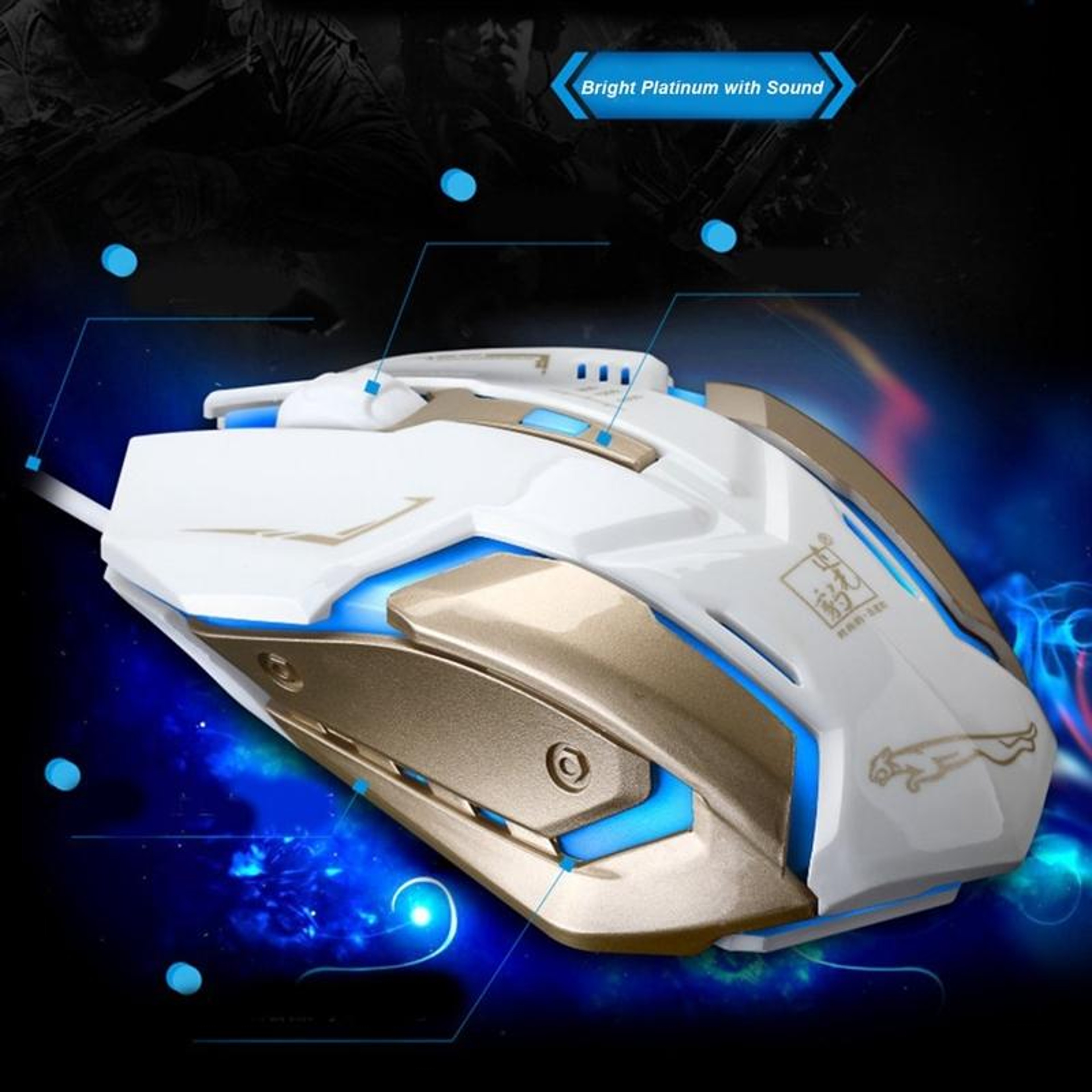 Chasing Leopard K1 Silent Wired Gaming Mouse with Adjustable DPI & LED Backlight – view 13