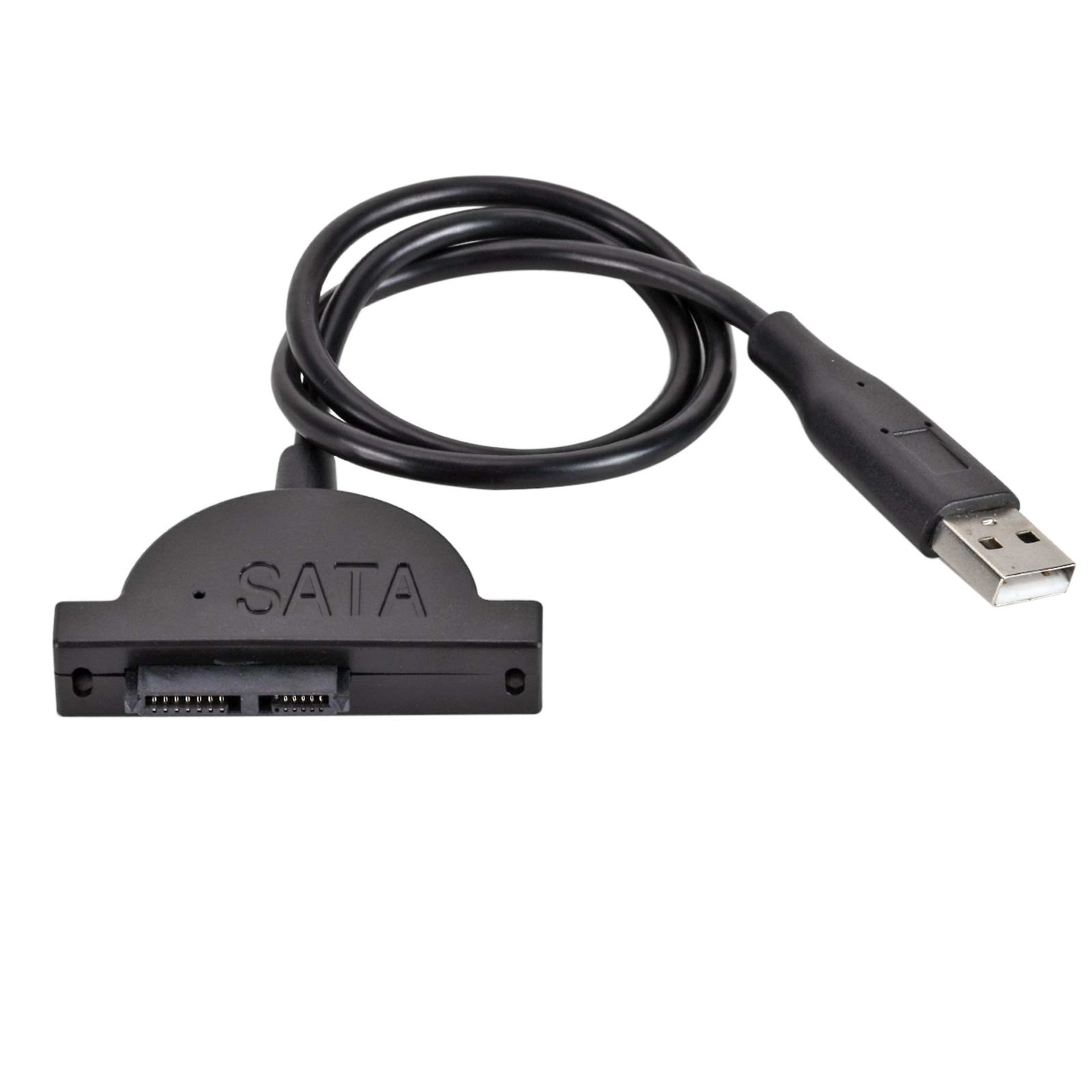 Slim SATA to USB 2.0 Optical Drive Adapter Cable for Laptop CD DVD Drives – view 4
