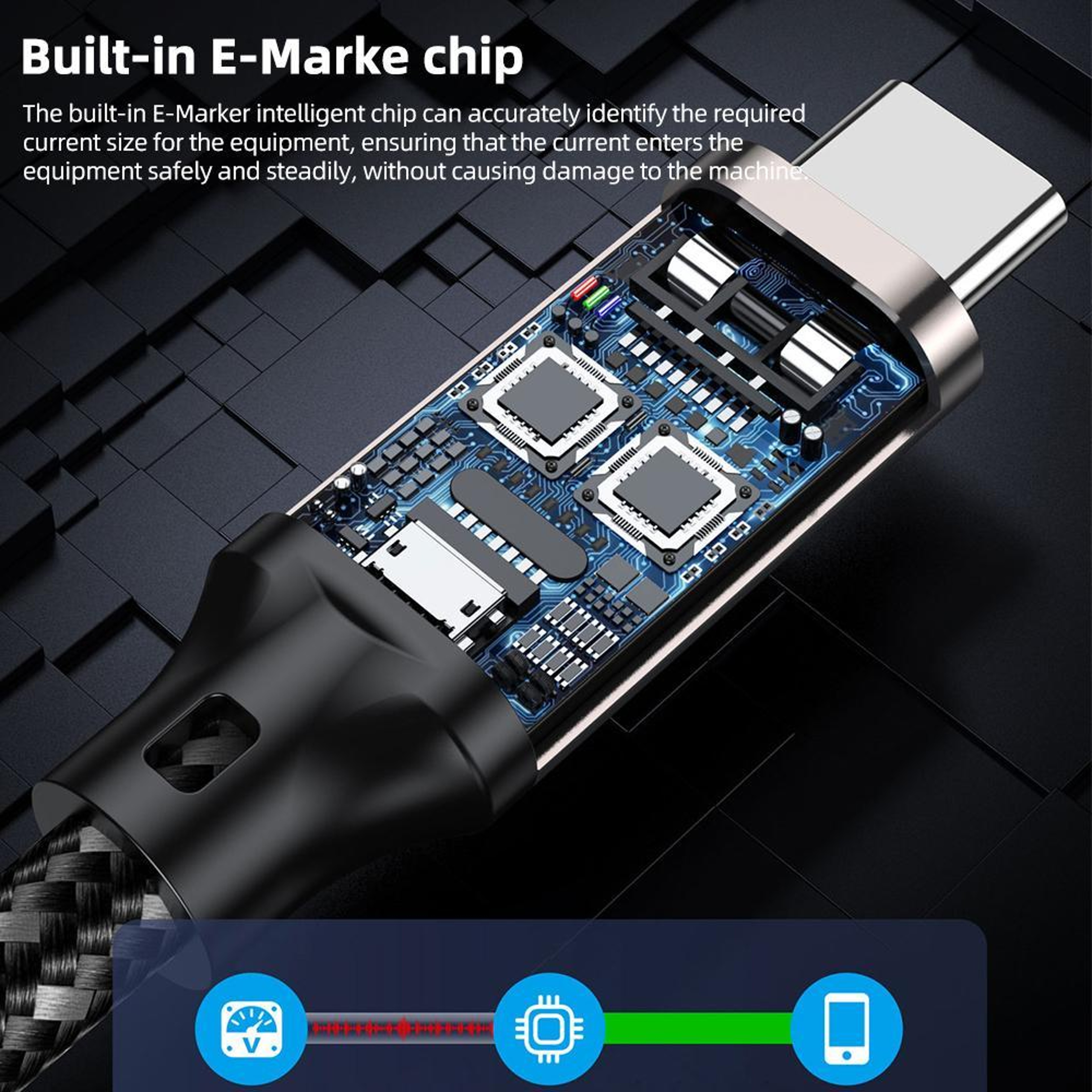 USB5 240W USB C to USB C Cable 80Gbps Thunderbolt 4 Compatible 16K Display Fast Charging Cable – view 14