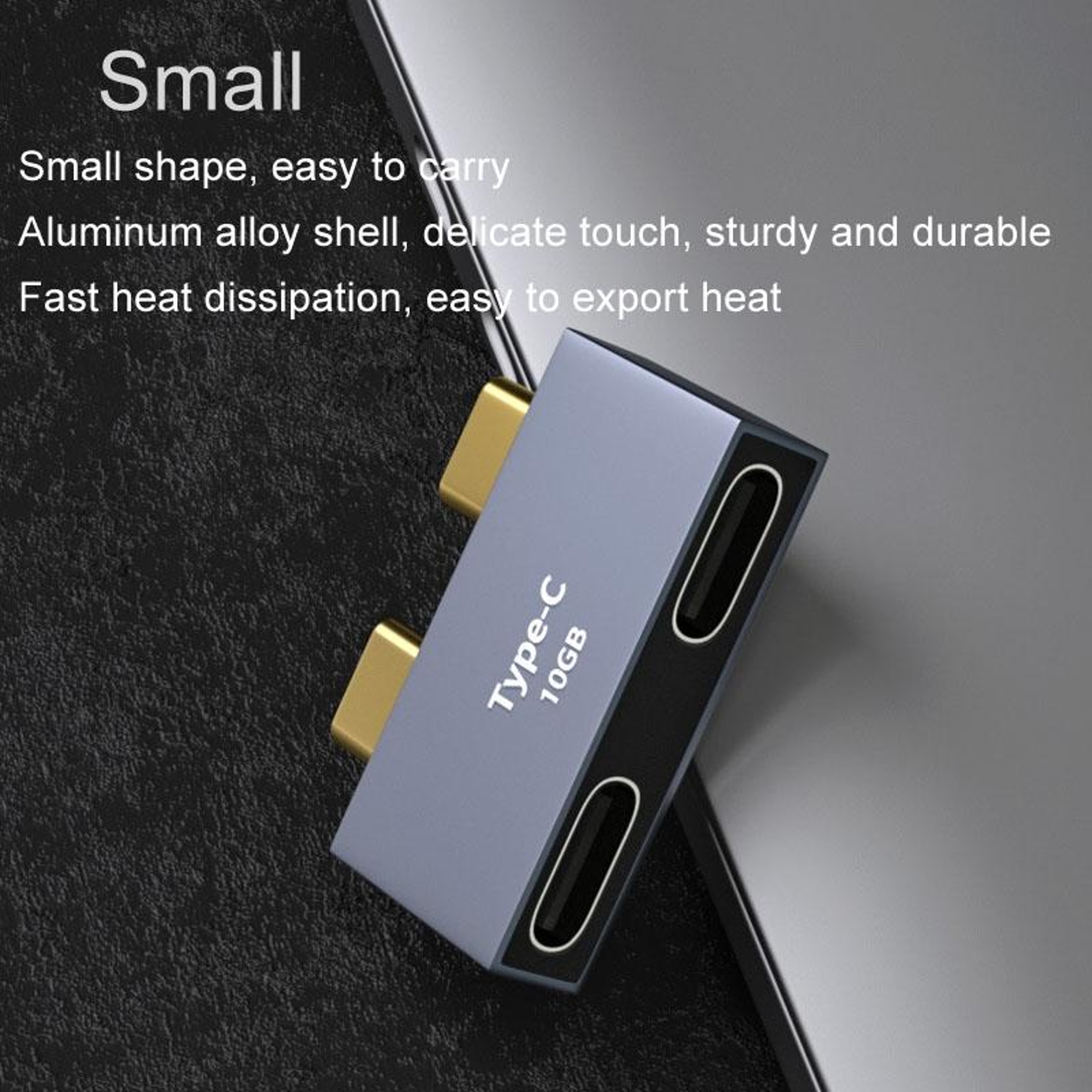 2in1 USBC Docking Adapter Dual TypeC Charging  Data Transfer Connector 2