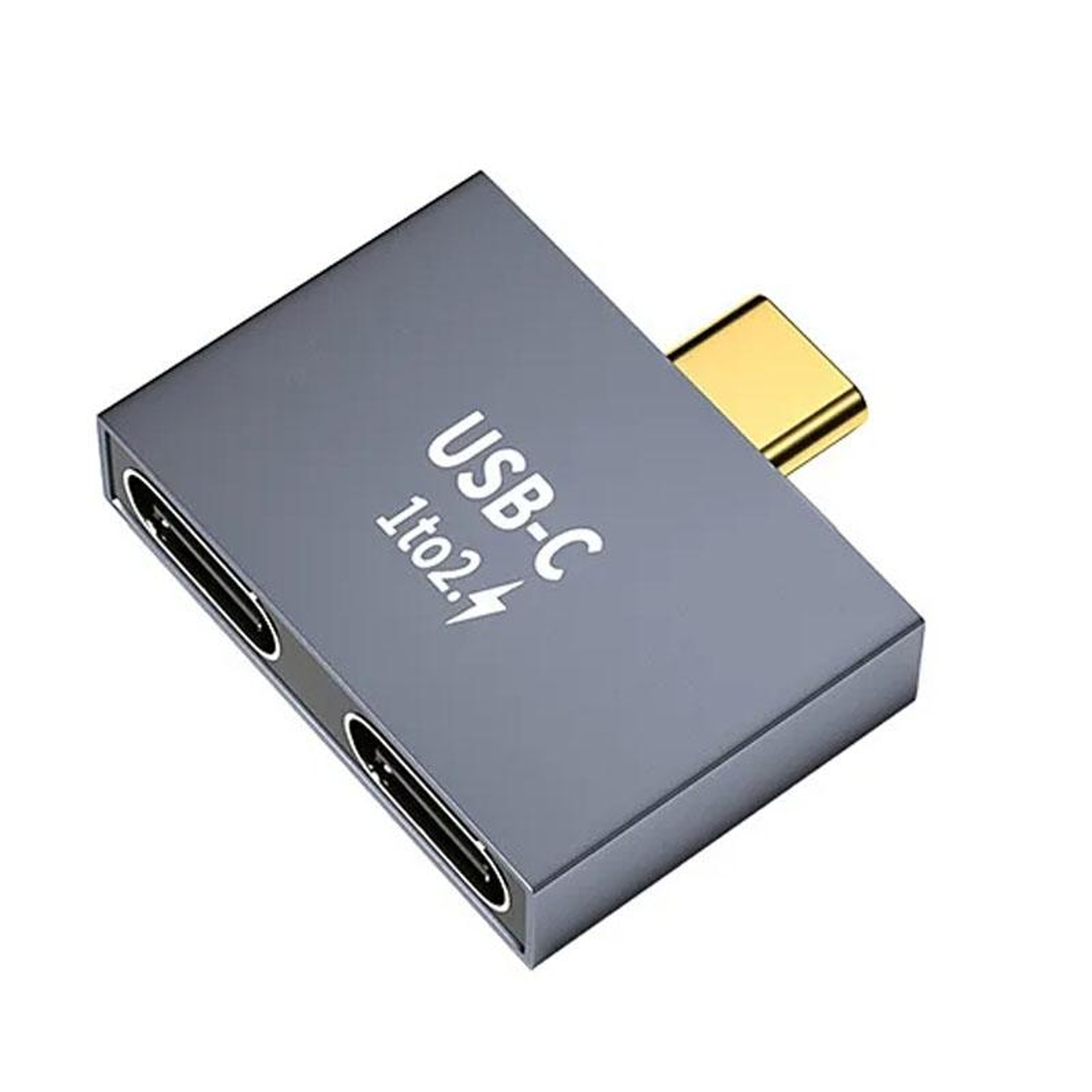 2in1 USBC Docking Adapter Dual TypeC Charging  Data Transfer Connector 6