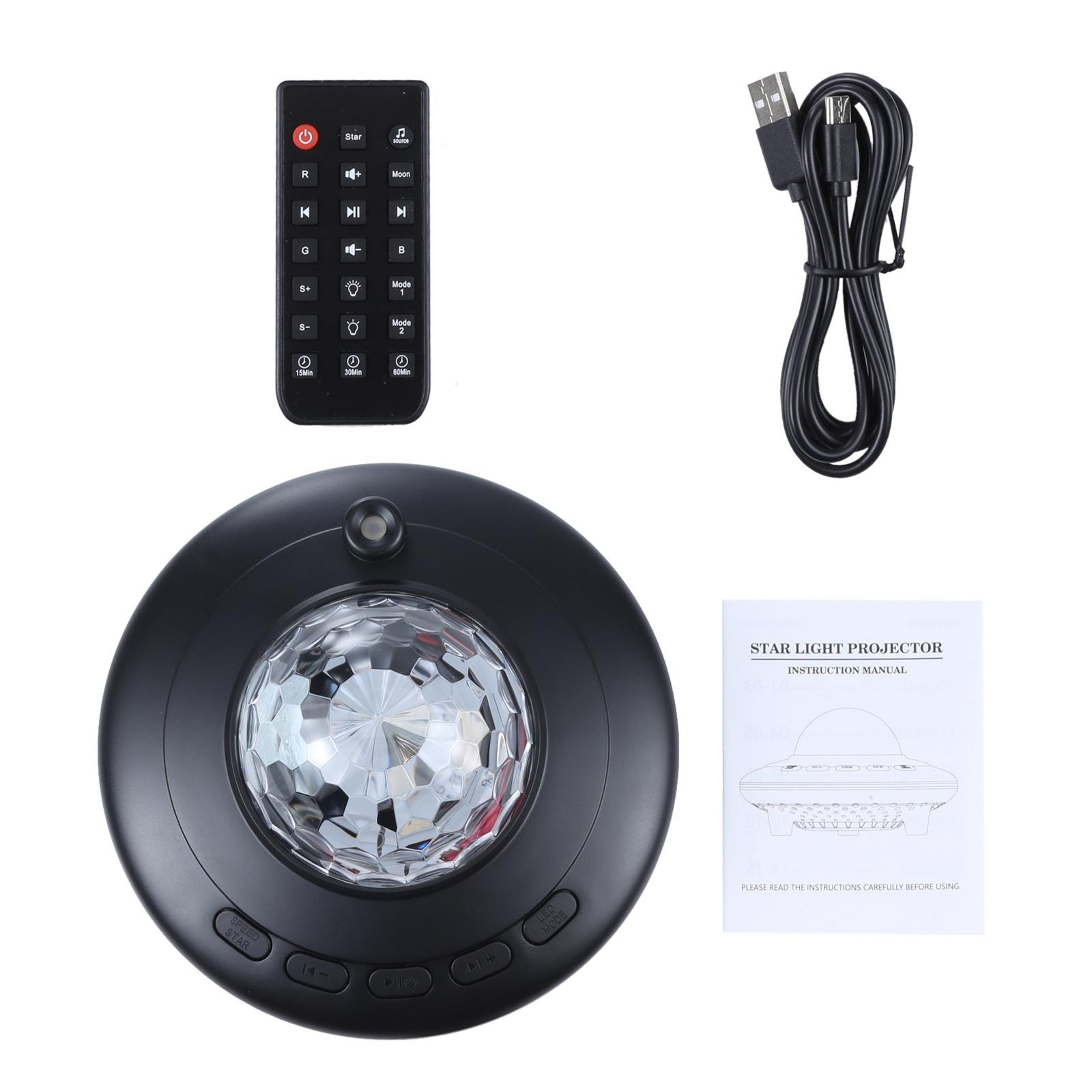 Aurora Galaxy Music Projector Night Light with Bluetooth Speaker & Remote Control – view 3