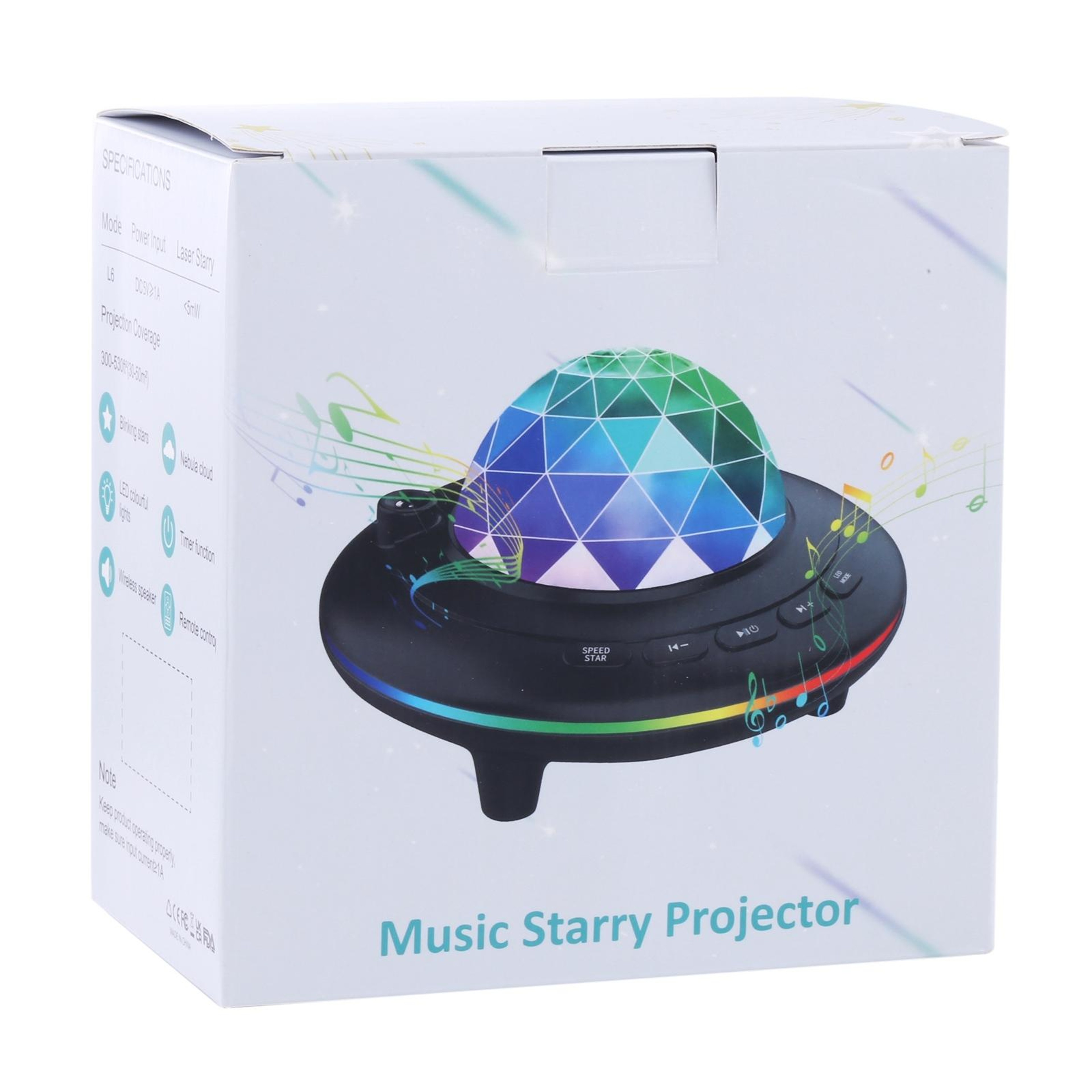 Aurora Galaxy Music Projector Night Light with Bluetooth Speaker & Remote Control – view 4