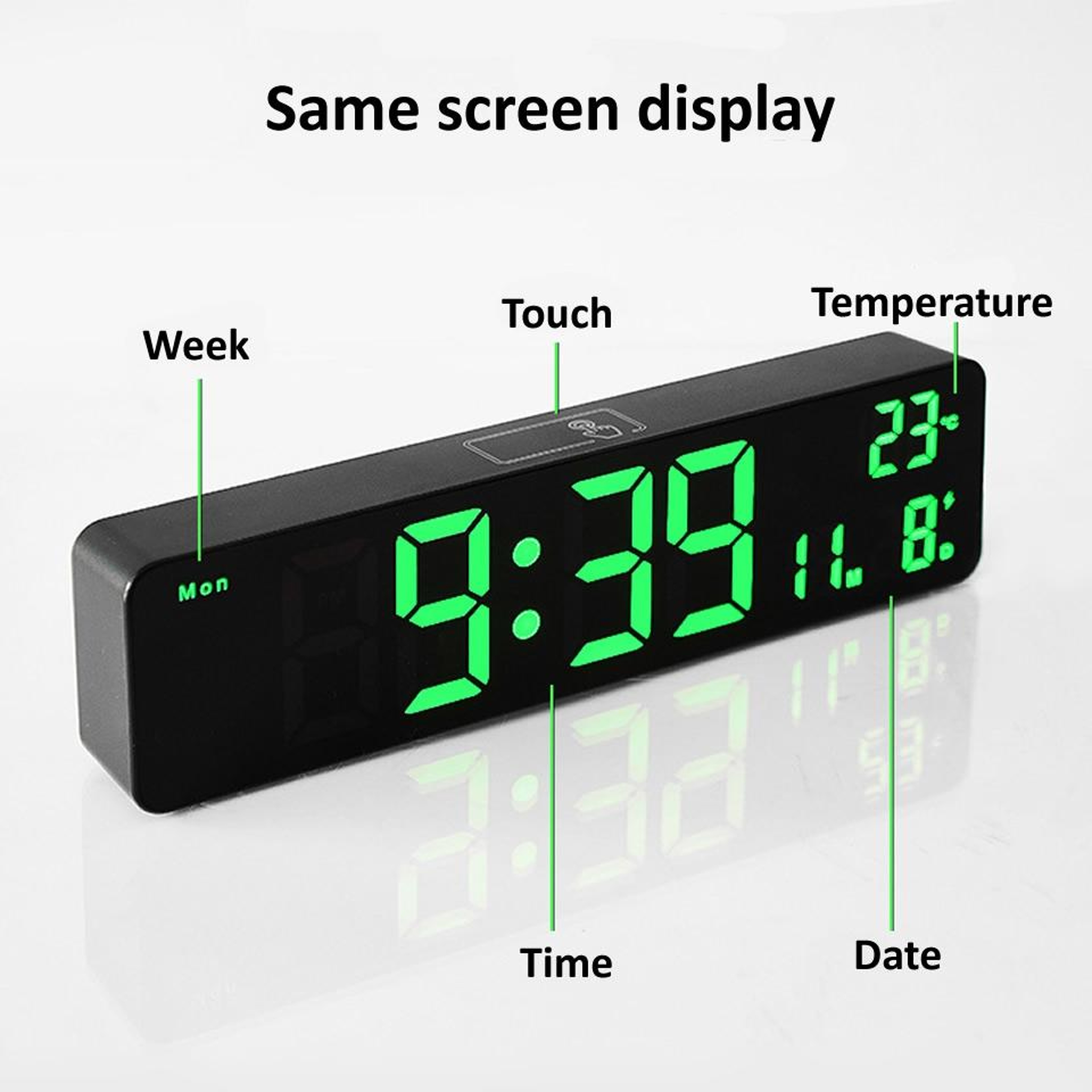 Smart LED Digital Alarm Clock with Temperature Display, Dual Alarm & Adjustable Brightness – view 3