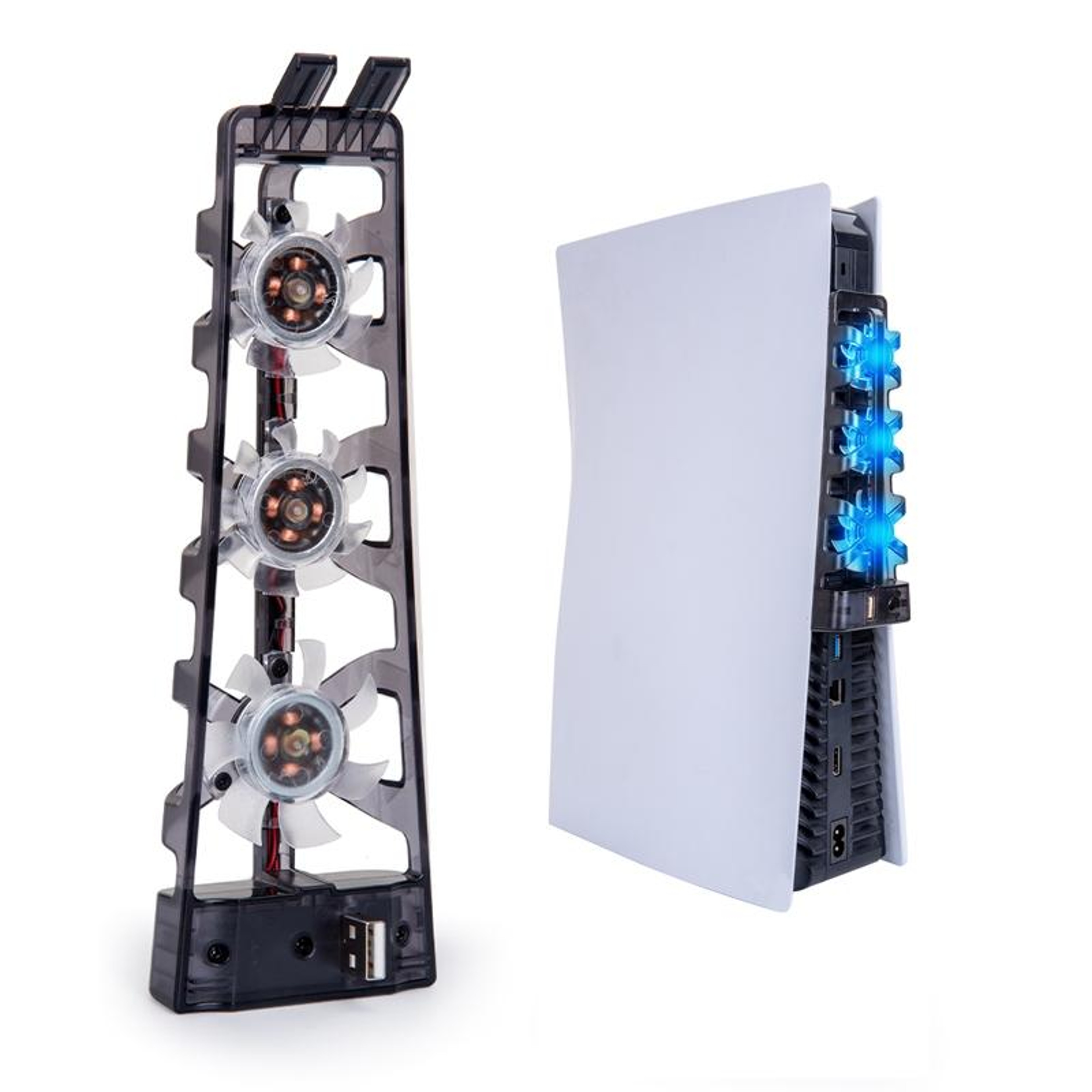 DOBE PS5 Cooling Fan Attachment With LED Triple Fan Rear Console Cooler For PlayStation 5 7