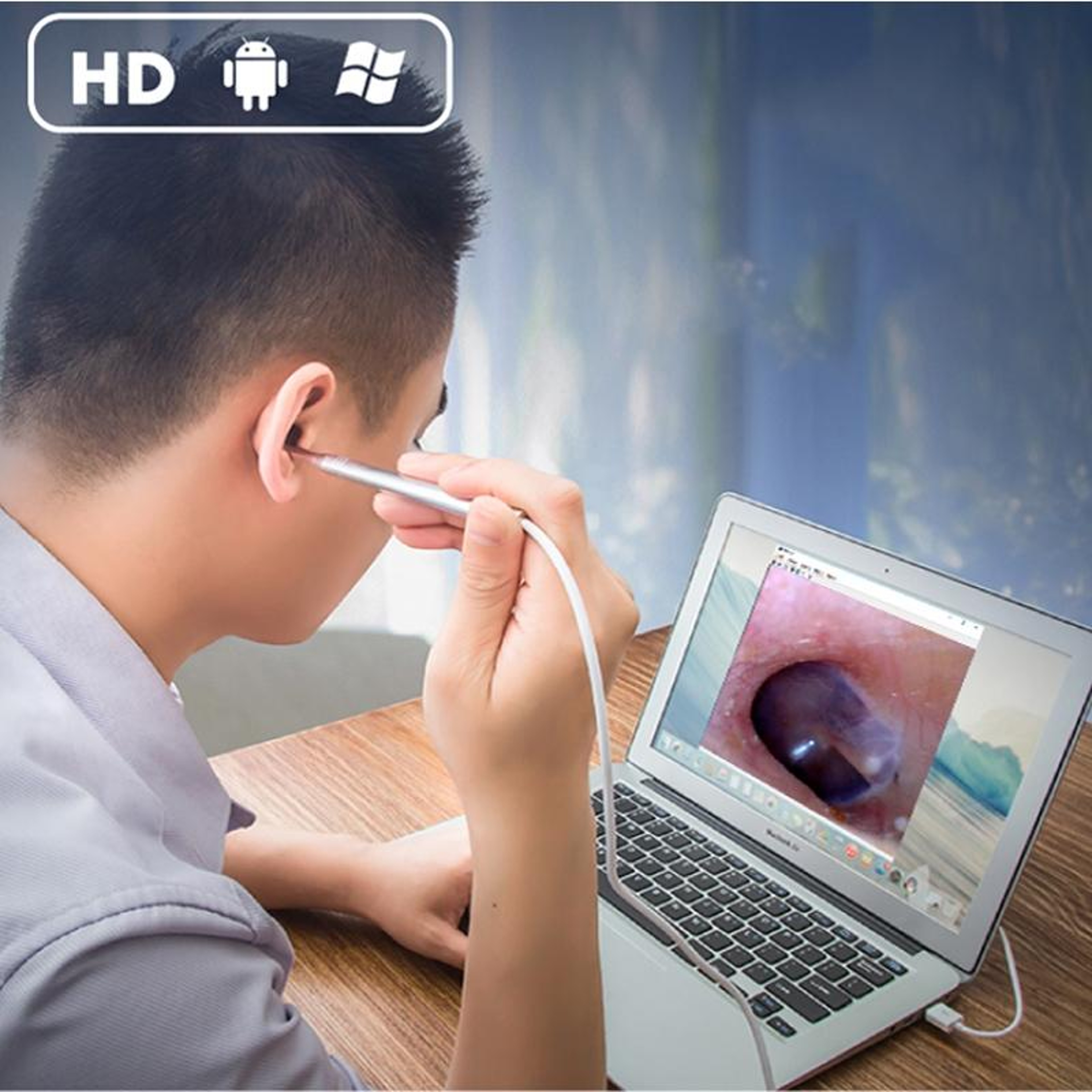 HD Visual Ear Scope Camera with LED Lights Waterproof USB Inspection Endoscope – view 7