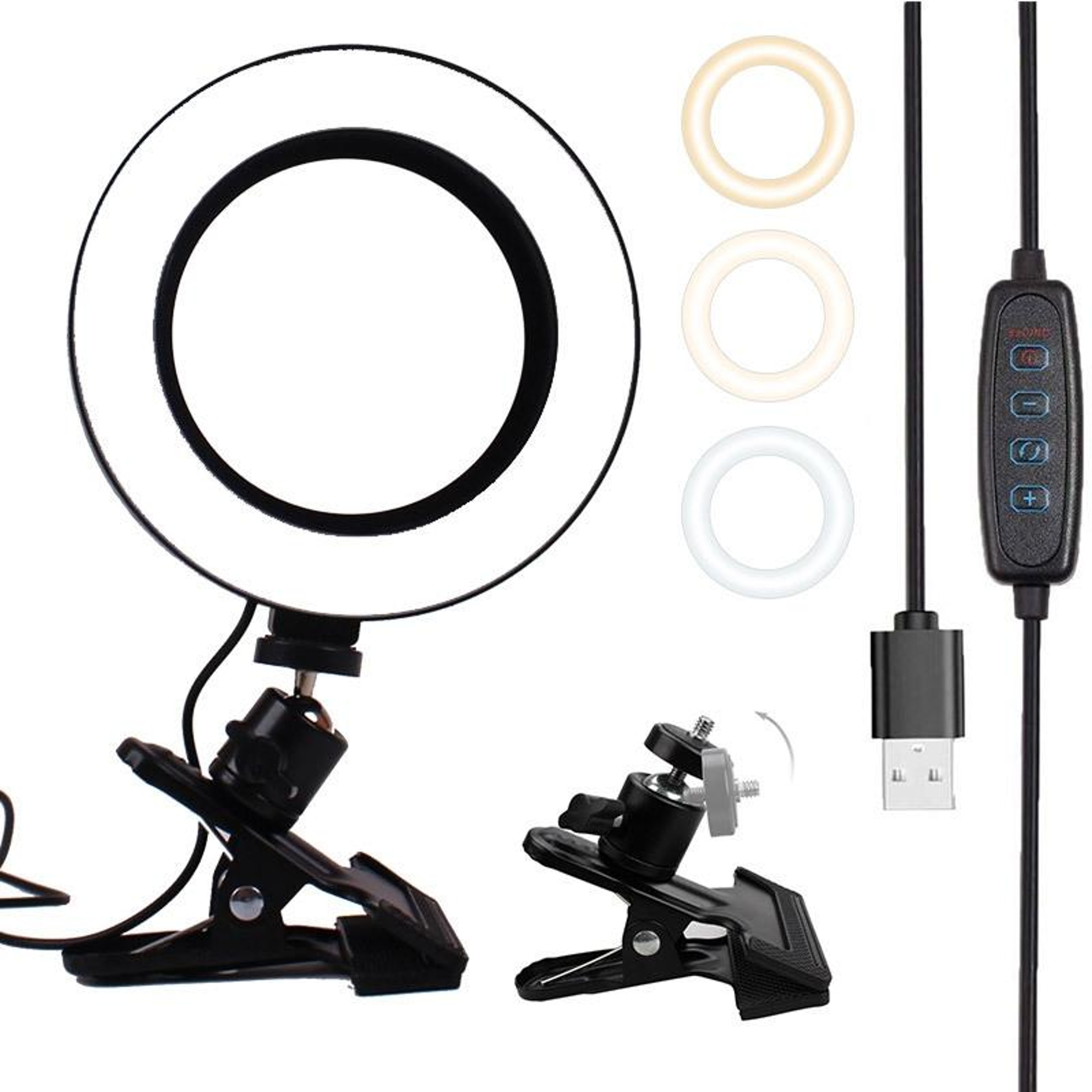 LumiClip Pro 6-Inch LED Ring Light with Adjustable Color Temperature & Strong Desk Clip – view 1