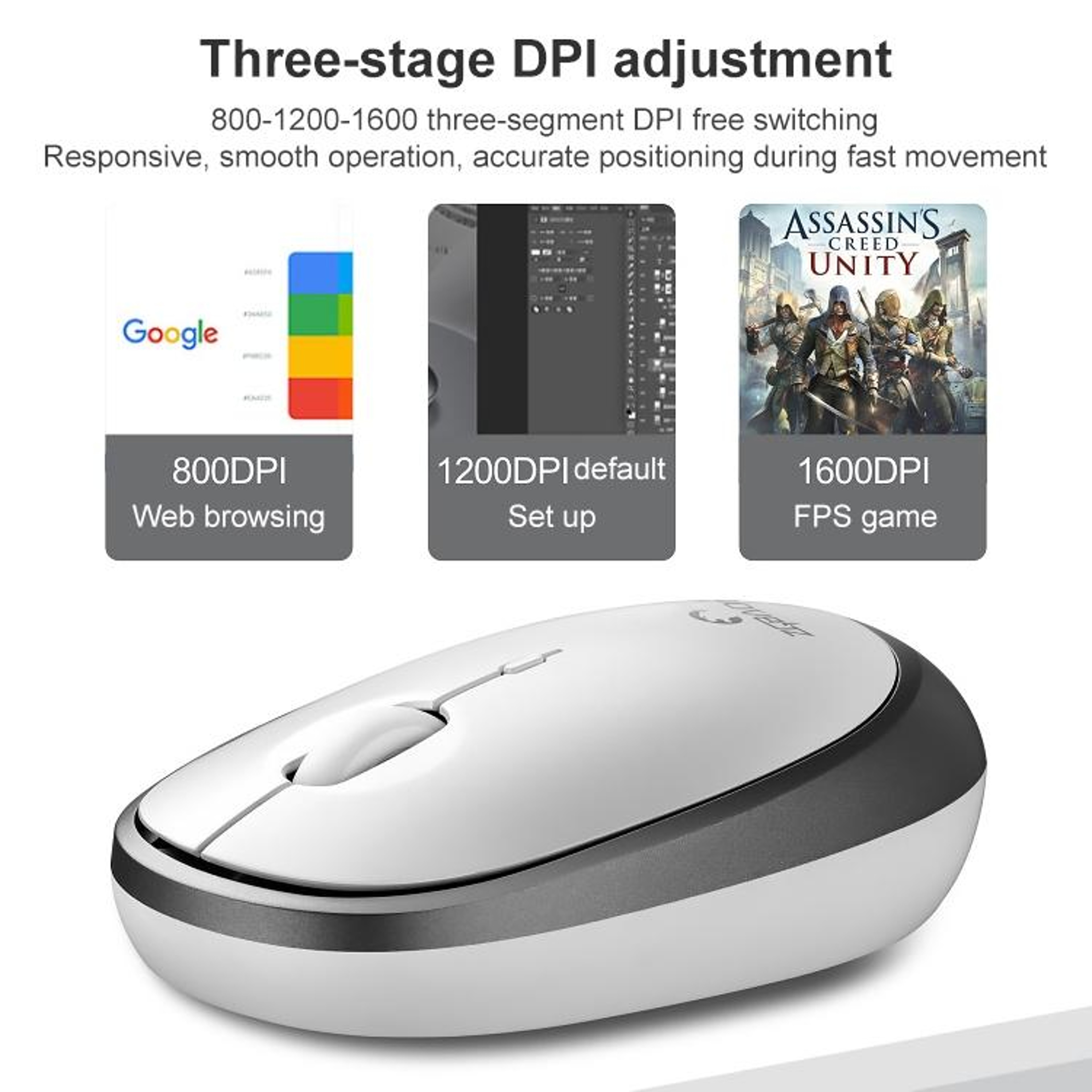 SwiftPoint 2.4G Wireless Mini Mouse for Laptops & PCs with Adjustable DPI – view 3