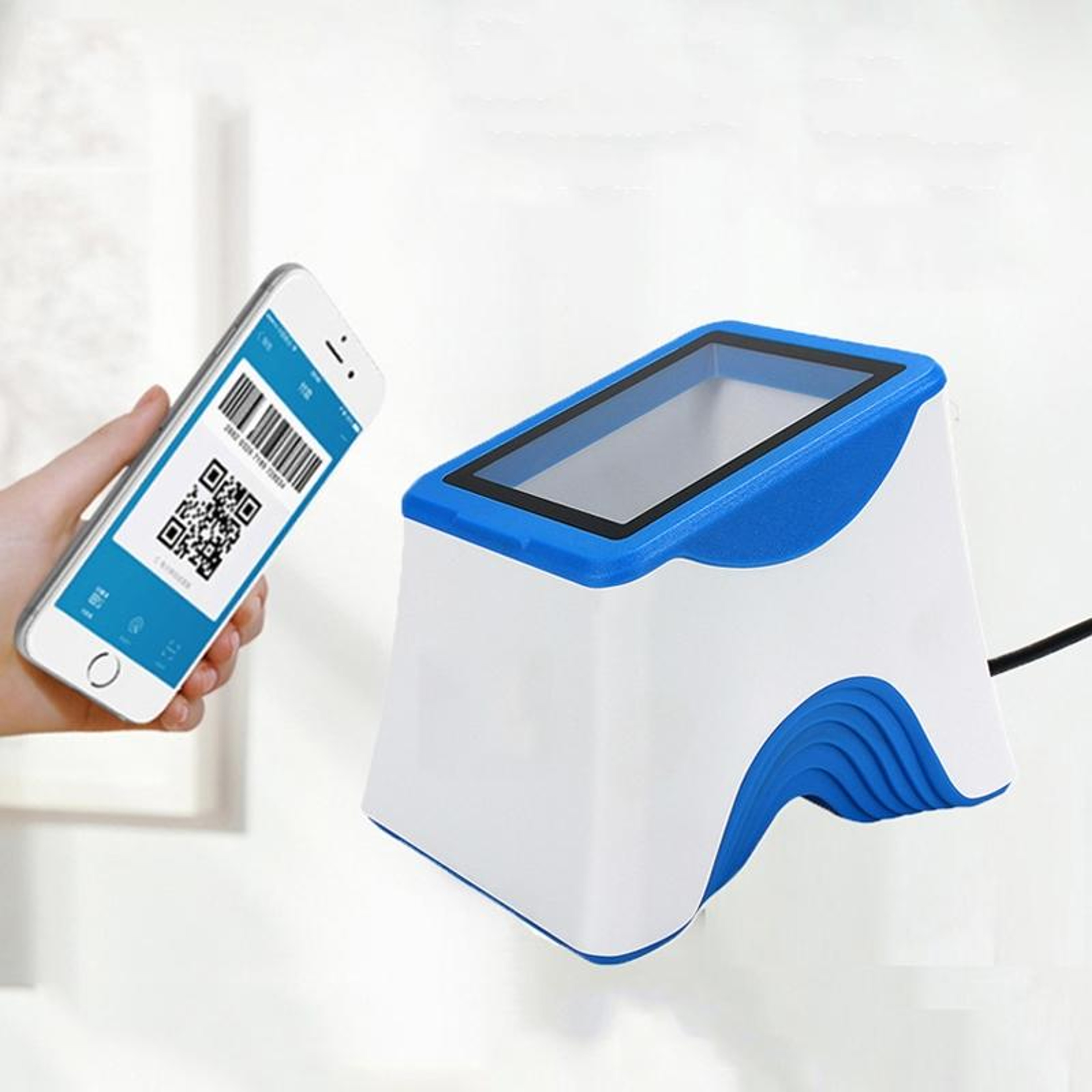 NT-2016 Desktop QR Code Scanner for Retail POS & Supermarket Checkout Systems – view 1