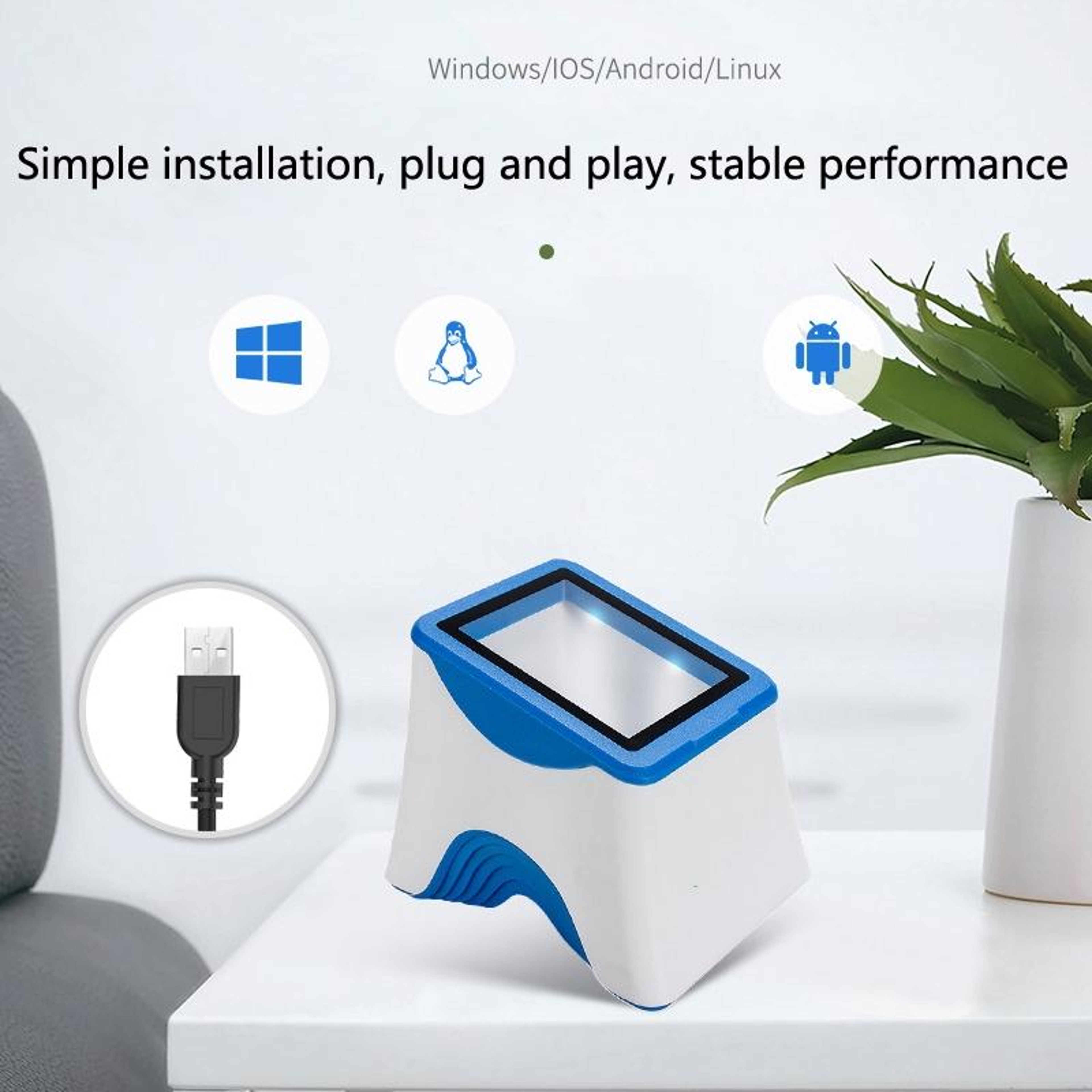 NT-2016 Desktop QR Code Scanner for Retail POS & Supermarket Checkout Systems – view 5