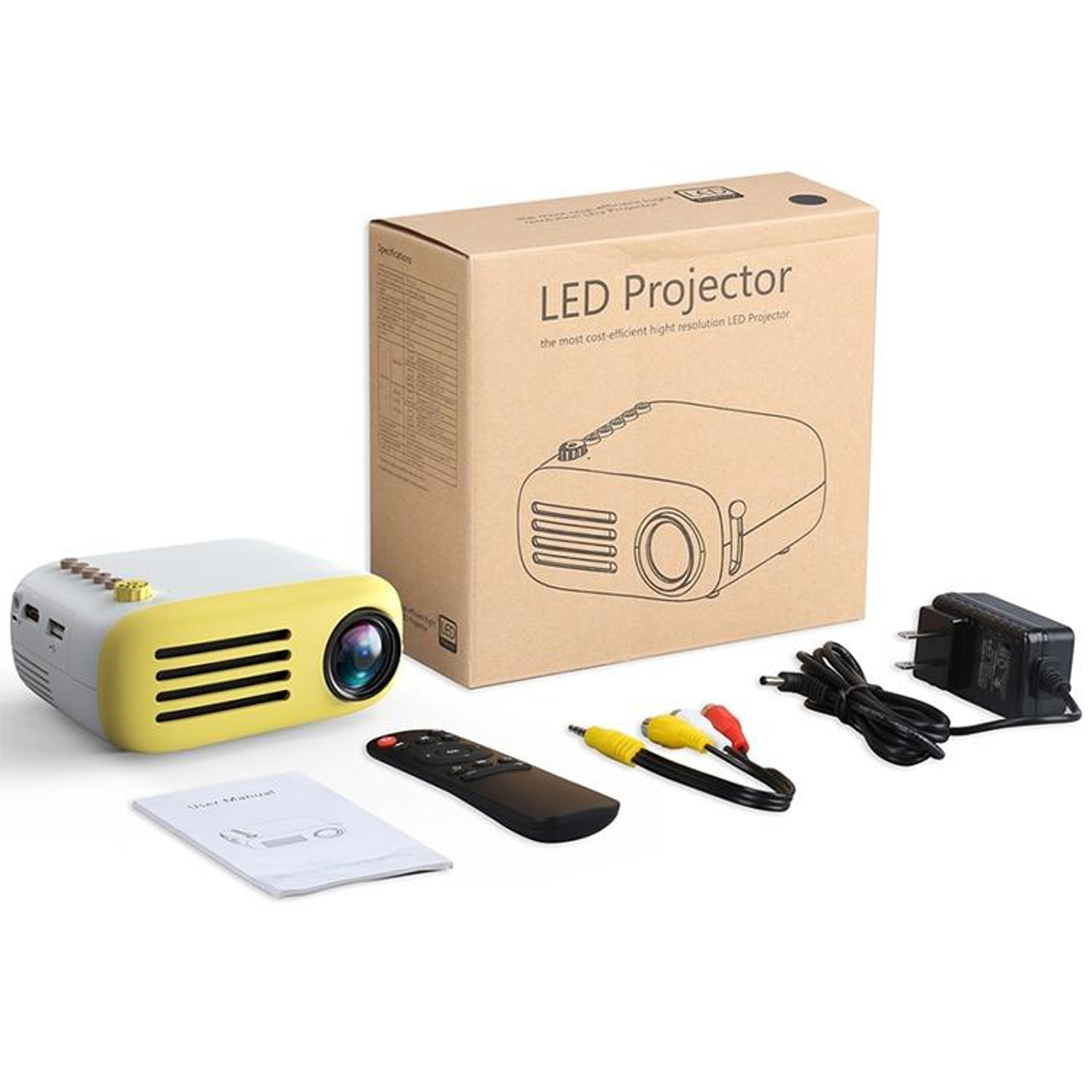 YG200 Portable Mini Projector with HDMI & USB – Compact Home Theater Movie Projector – view 6