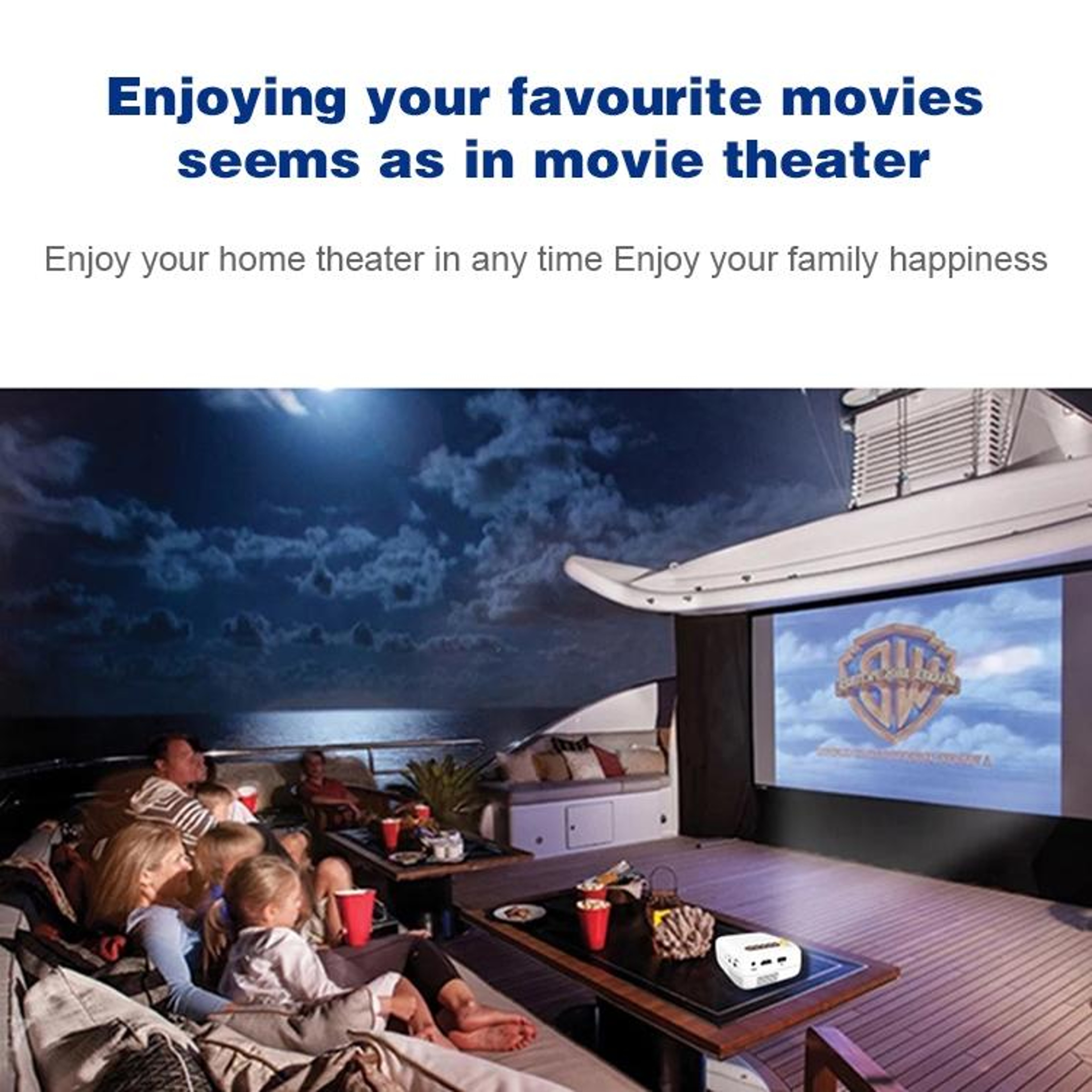 YG200 Portable Mini Projector with HDMI & USB – Compact Home Theater Movie Projector – view 16