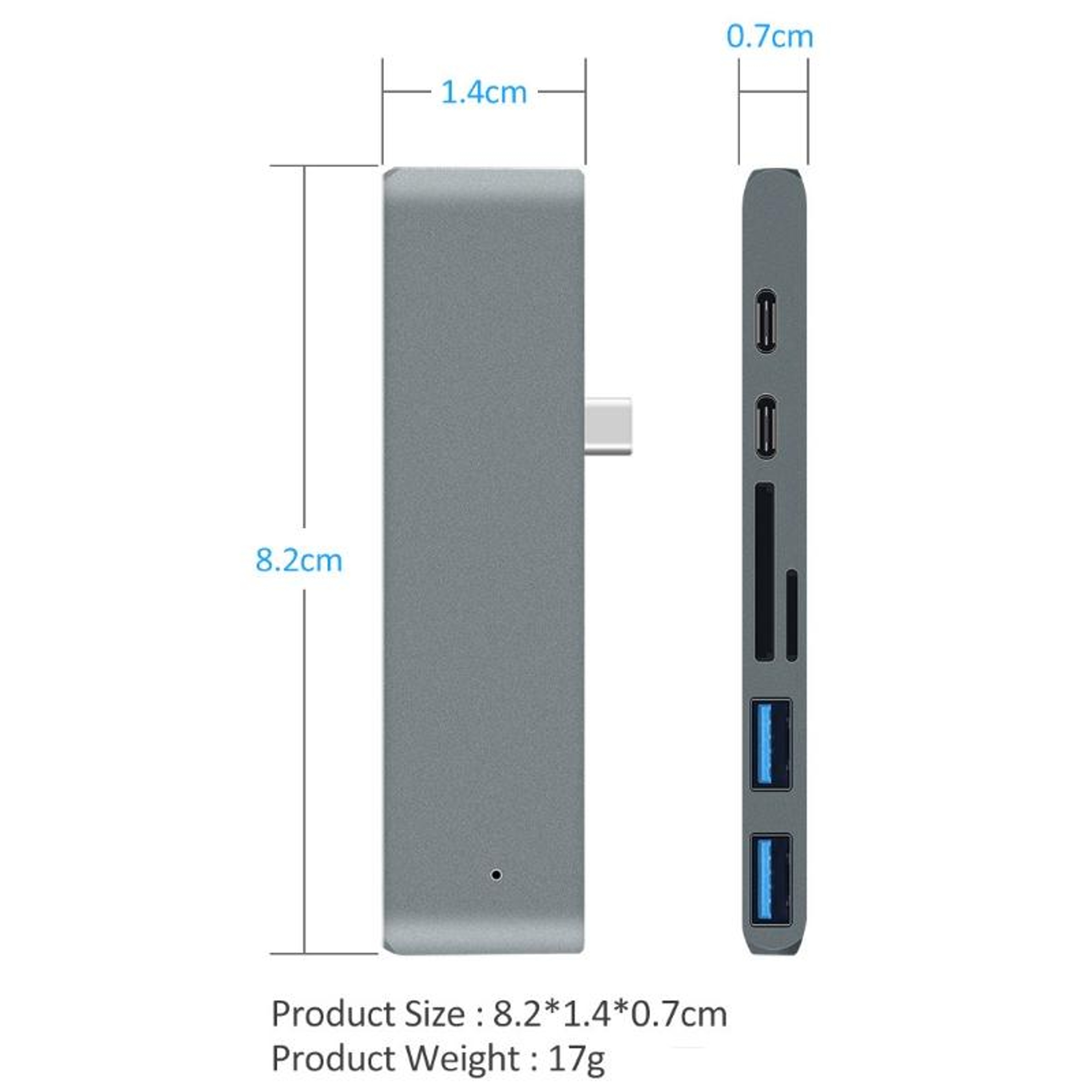 4K USB-C Hub Docking Station with HDMI, SD/TF Card Reader & Fast Charging for MacBook Pro – view 3