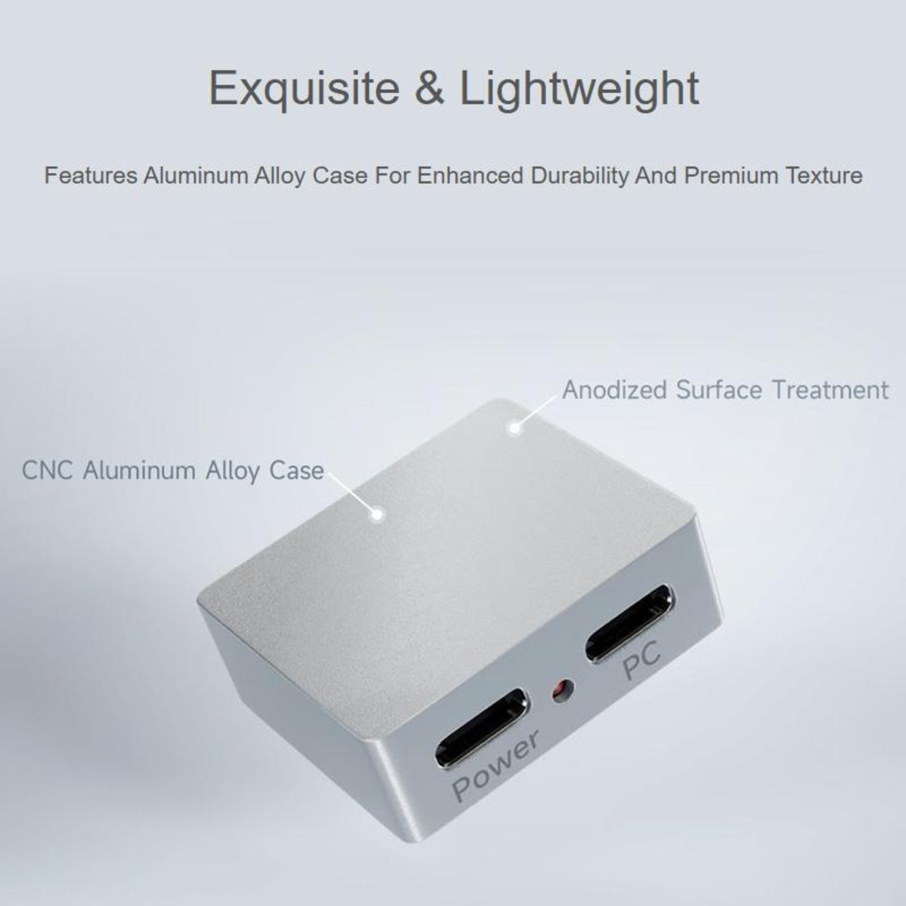 Waveshare USB-C Power & Data Splitter for Raspberry Pi and PiKVM with CNC Aluminum Case – view 3