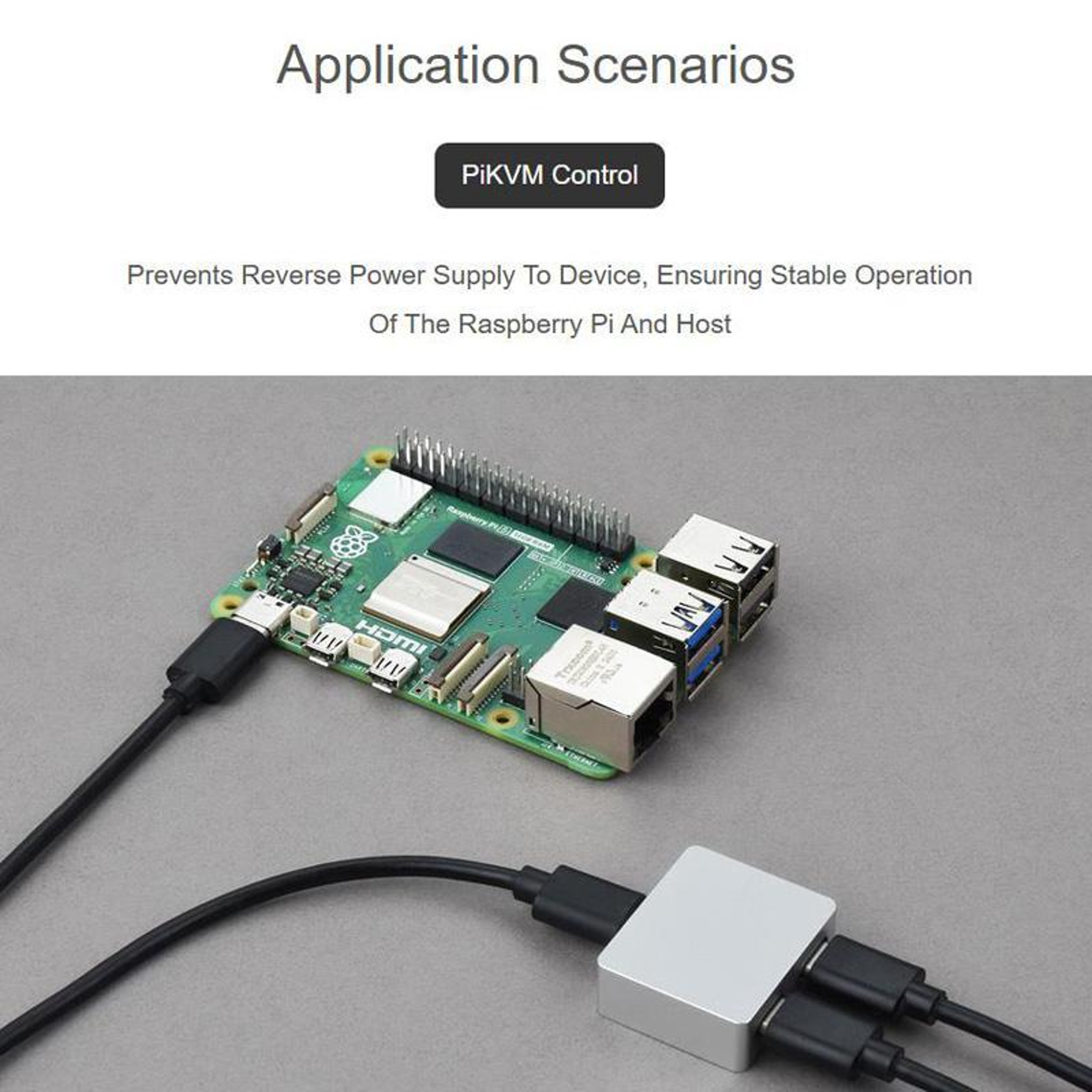 Waveshare USB-C Power & Data Splitter for Raspberry Pi and PiKVM with CNC Aluminum Case – view 4