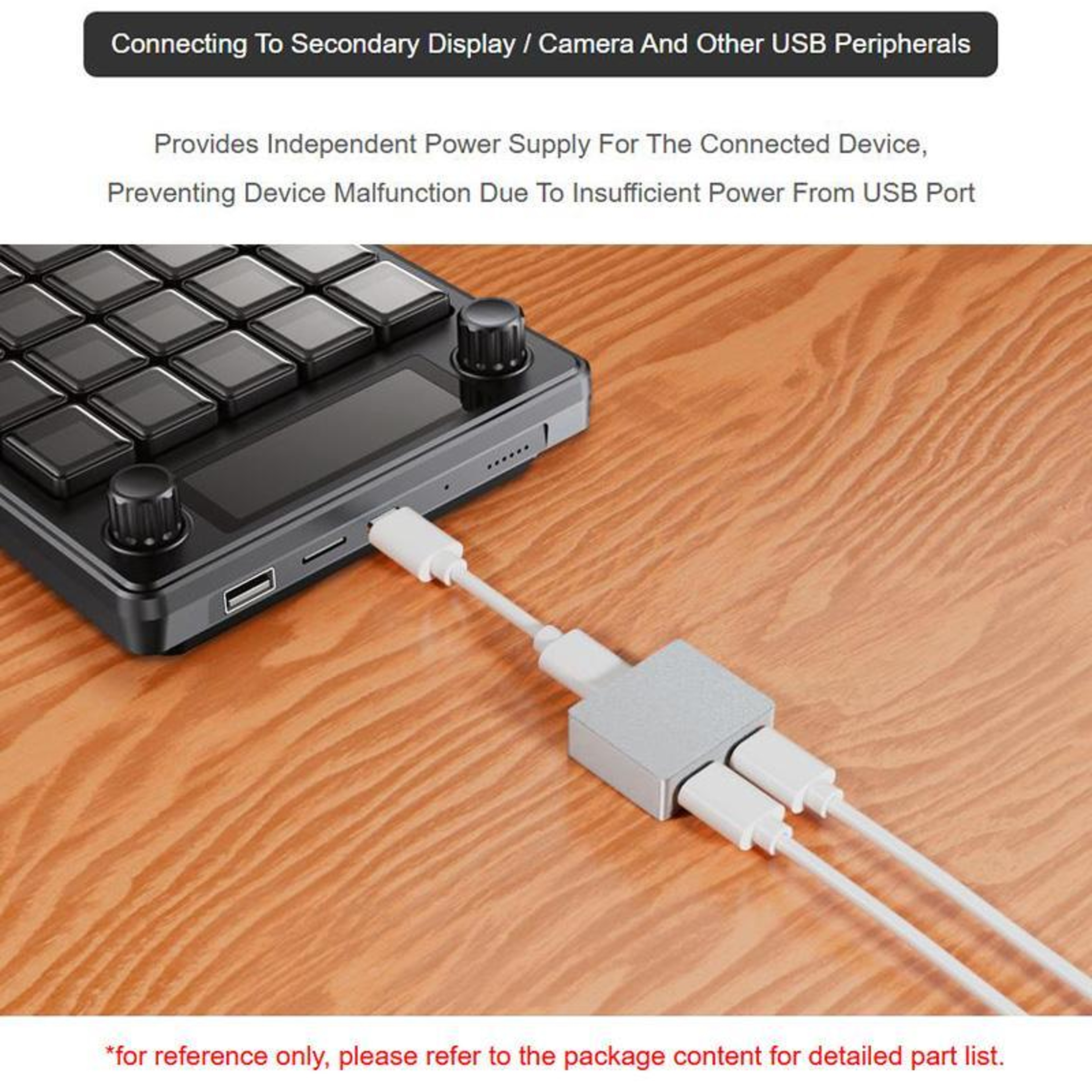 Waveshare USB-C Power & Data Splitter for Raspberry Pi and PiKVM with CNC Aluminum Case – view 5