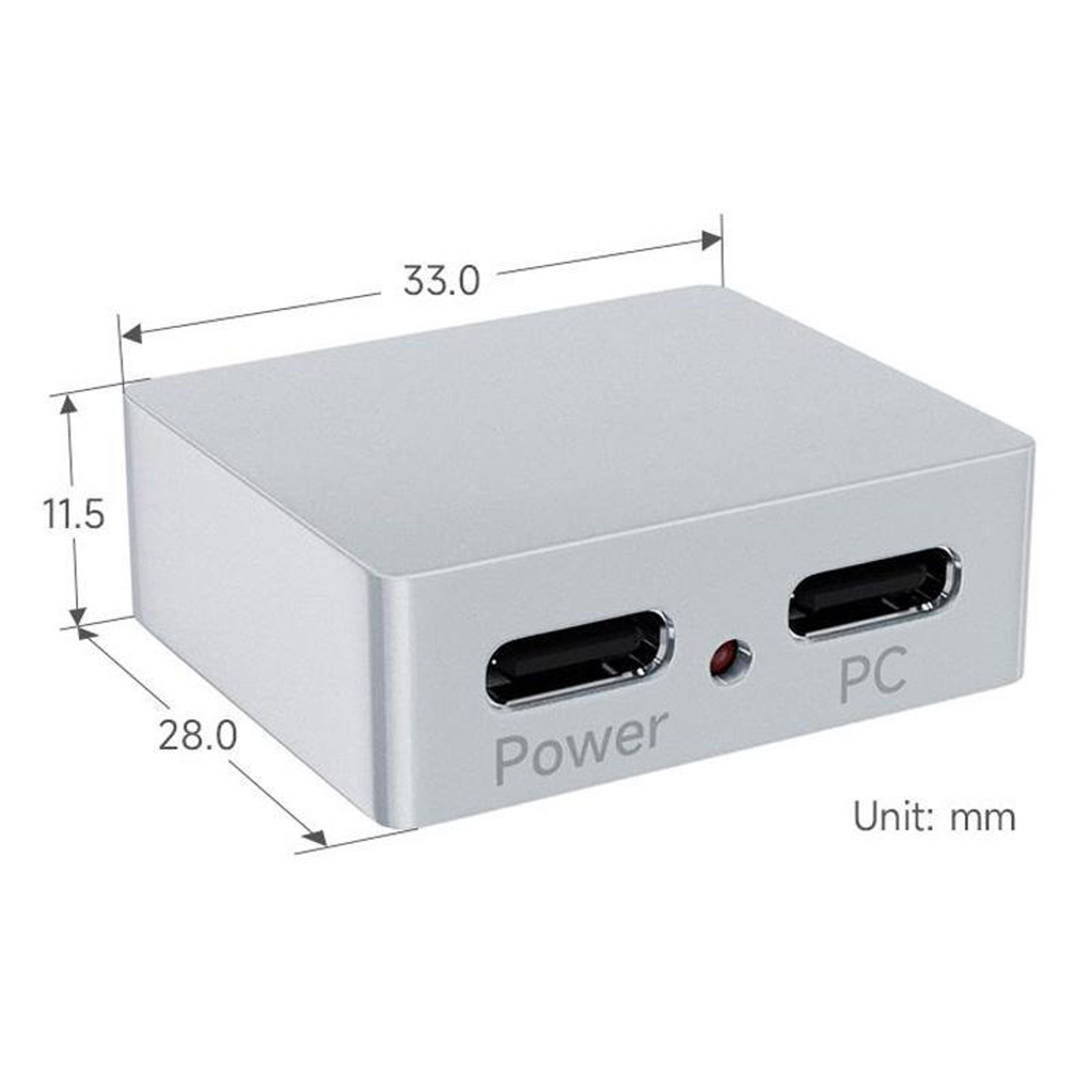 Waveshare USB-C Power & Data Splitter for Raspberry Pi and PiKVM with CNC Aluminum Case – view 7