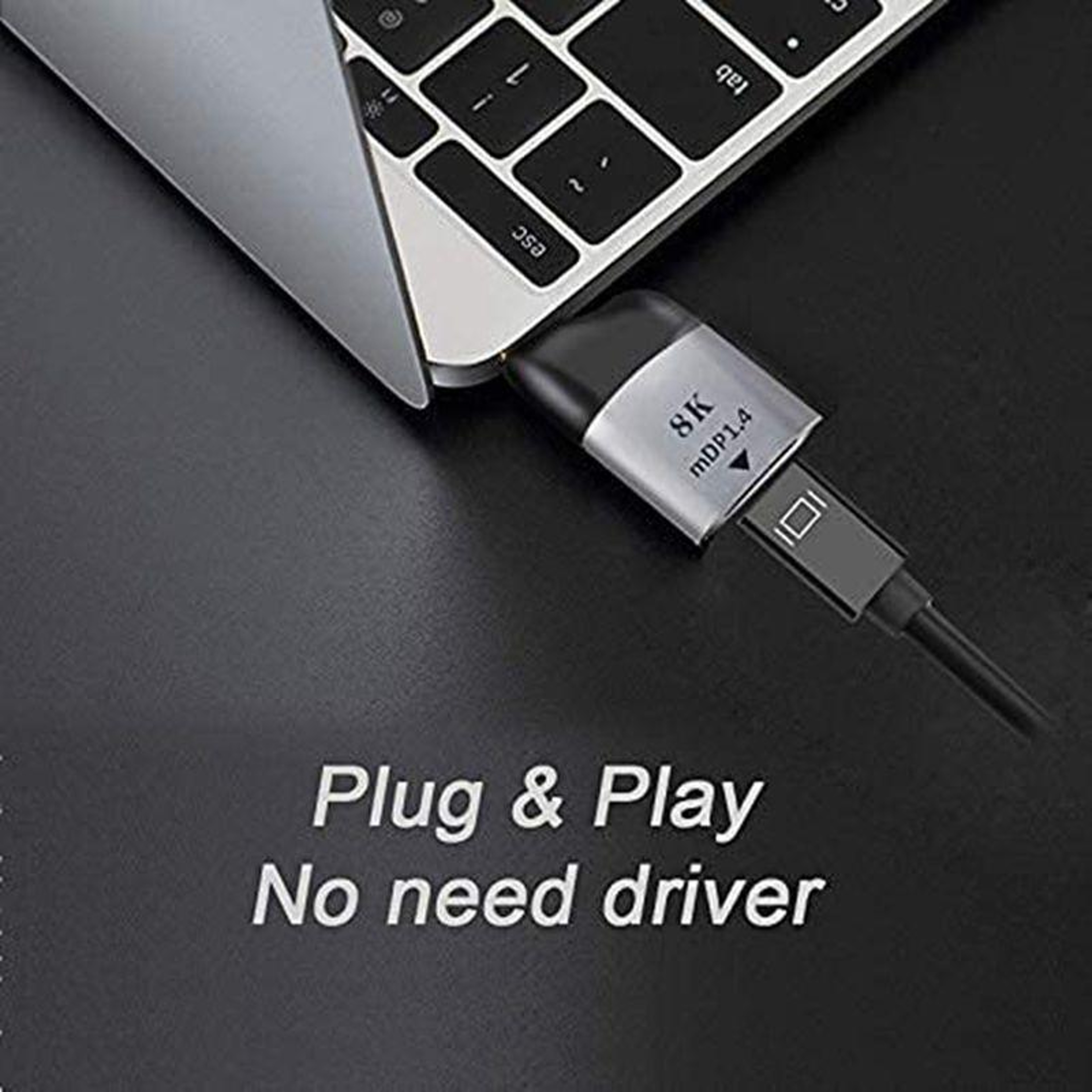 8K USB-C to Mini DisplayPort Adapter Cable for MacBook, Surface & Laptops – view 5