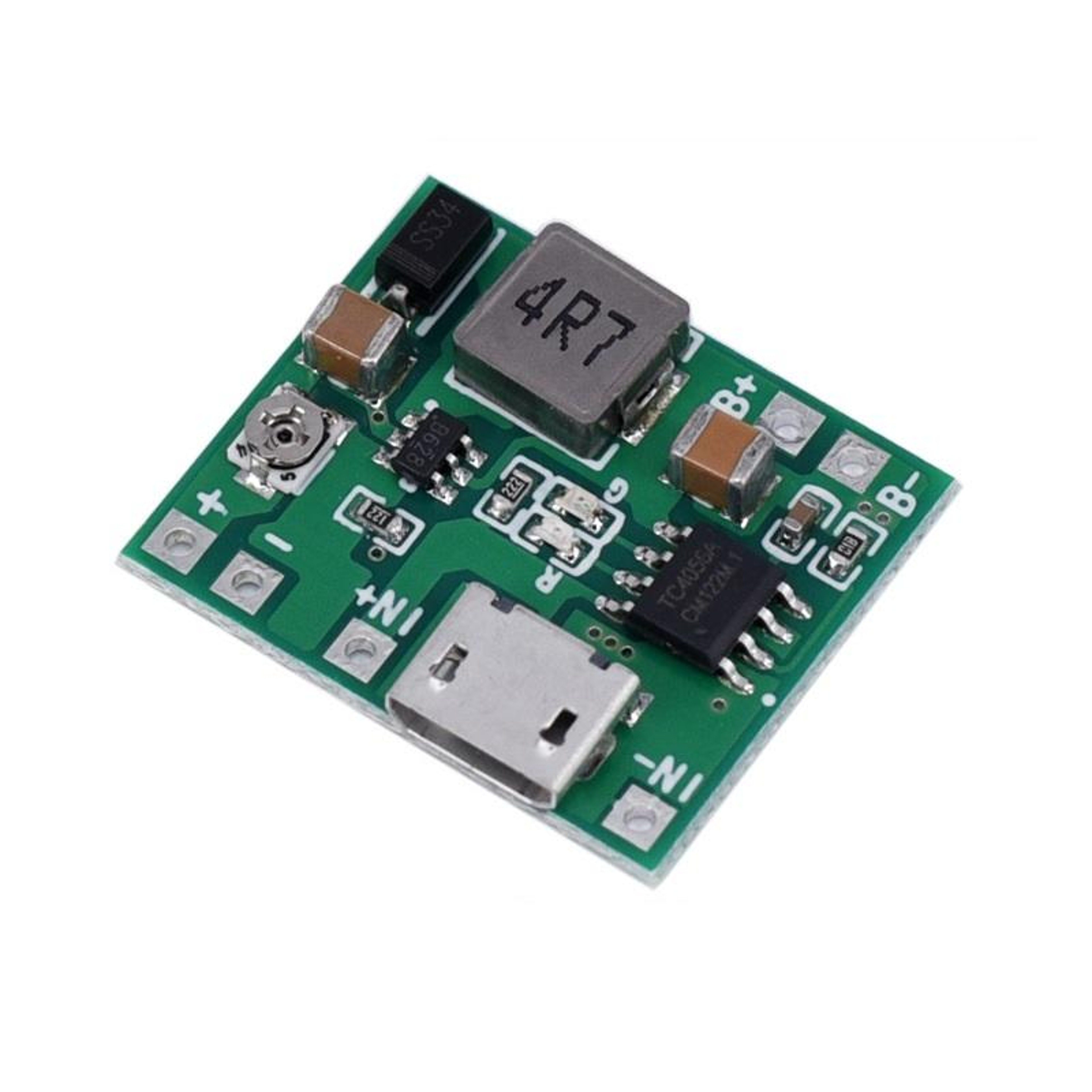 18650 Battery Charger Module with Adjustable Boost Converter & USB Charging Board – view 2