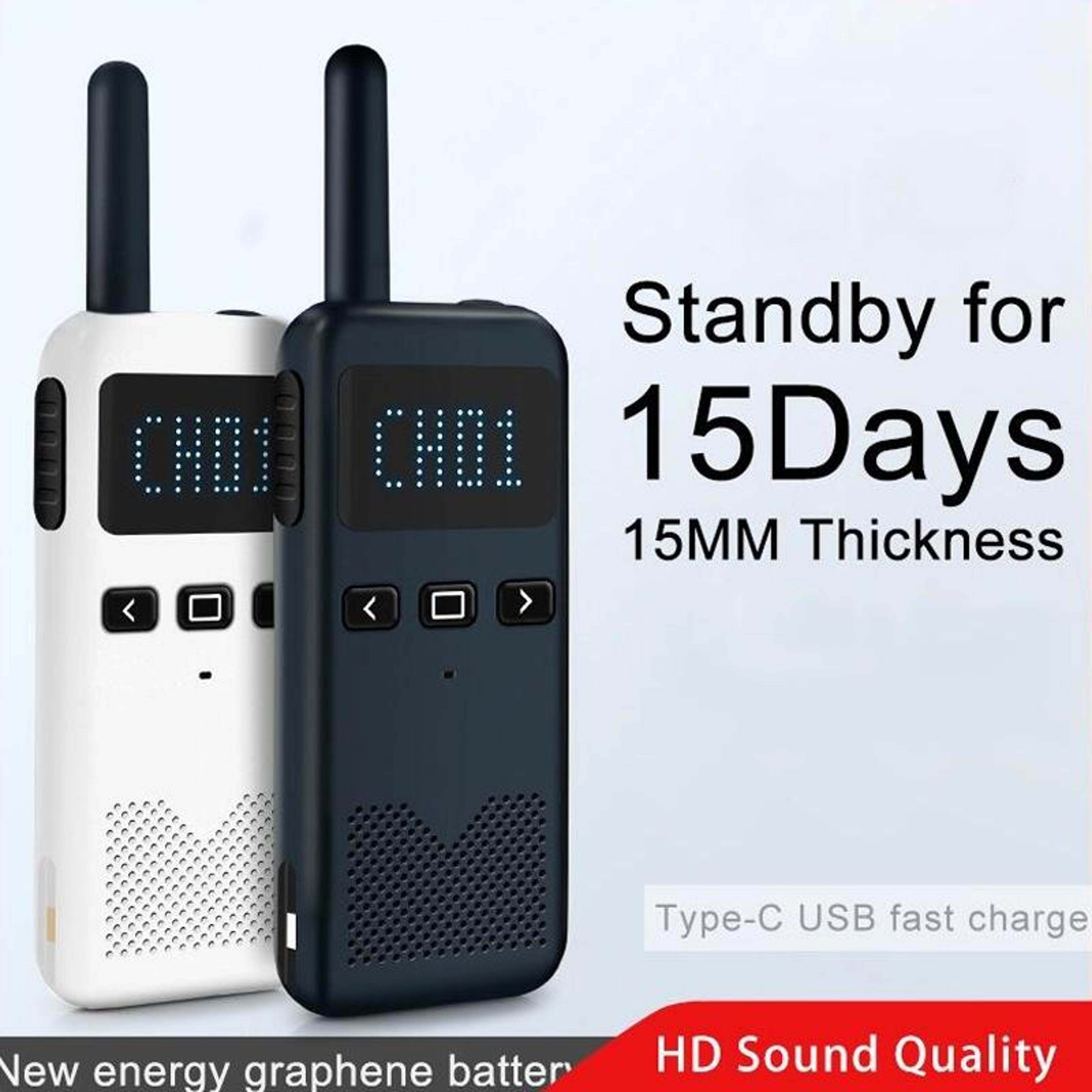 KSUN X-30 M2 Mini Walkie Talkie 8W Long Range Two Way Radio with 4000mAh Battery – view 2
