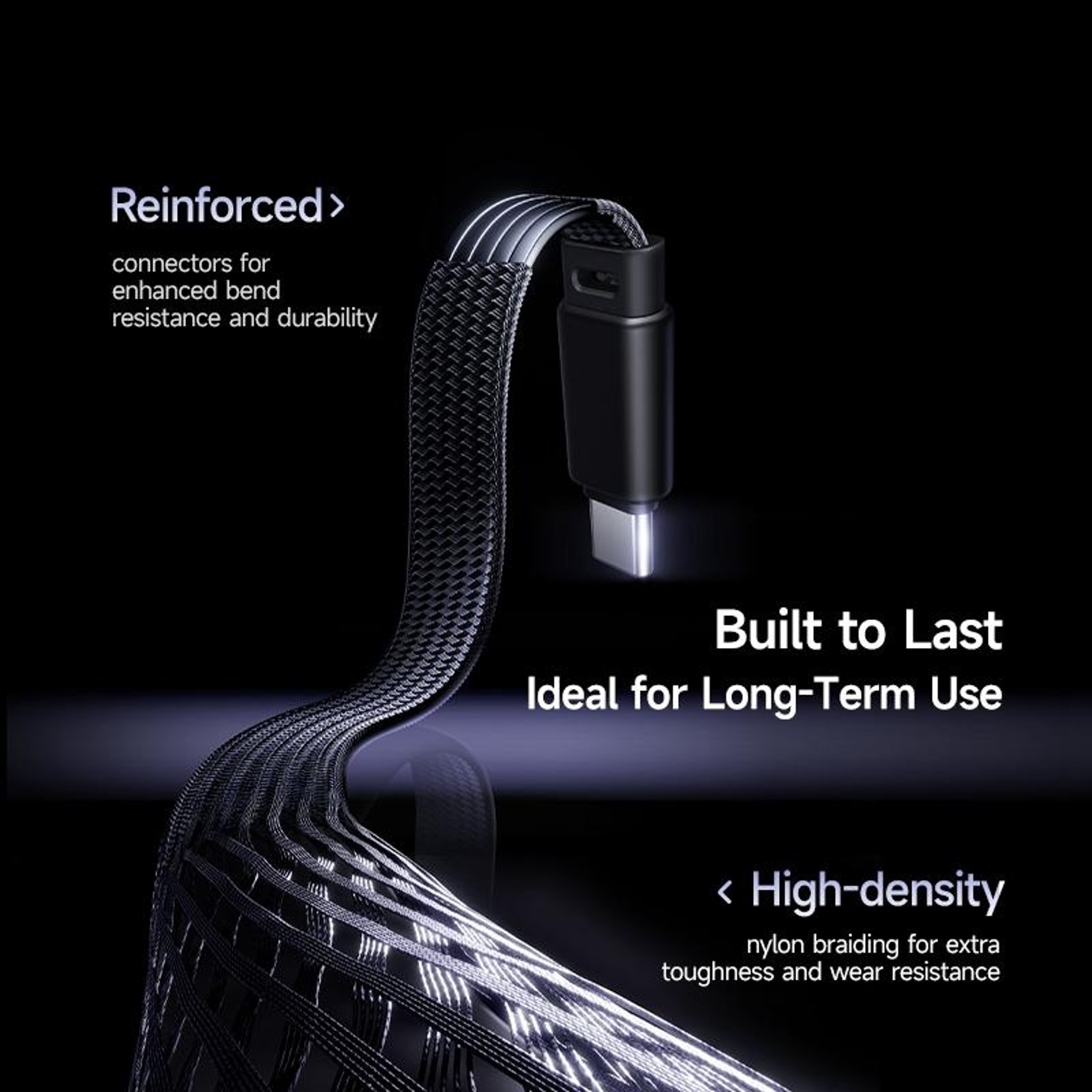 Baseus 100W USB-C to USB-C Fast Charging Cable with E-Marker Chip 1M Black – view 6