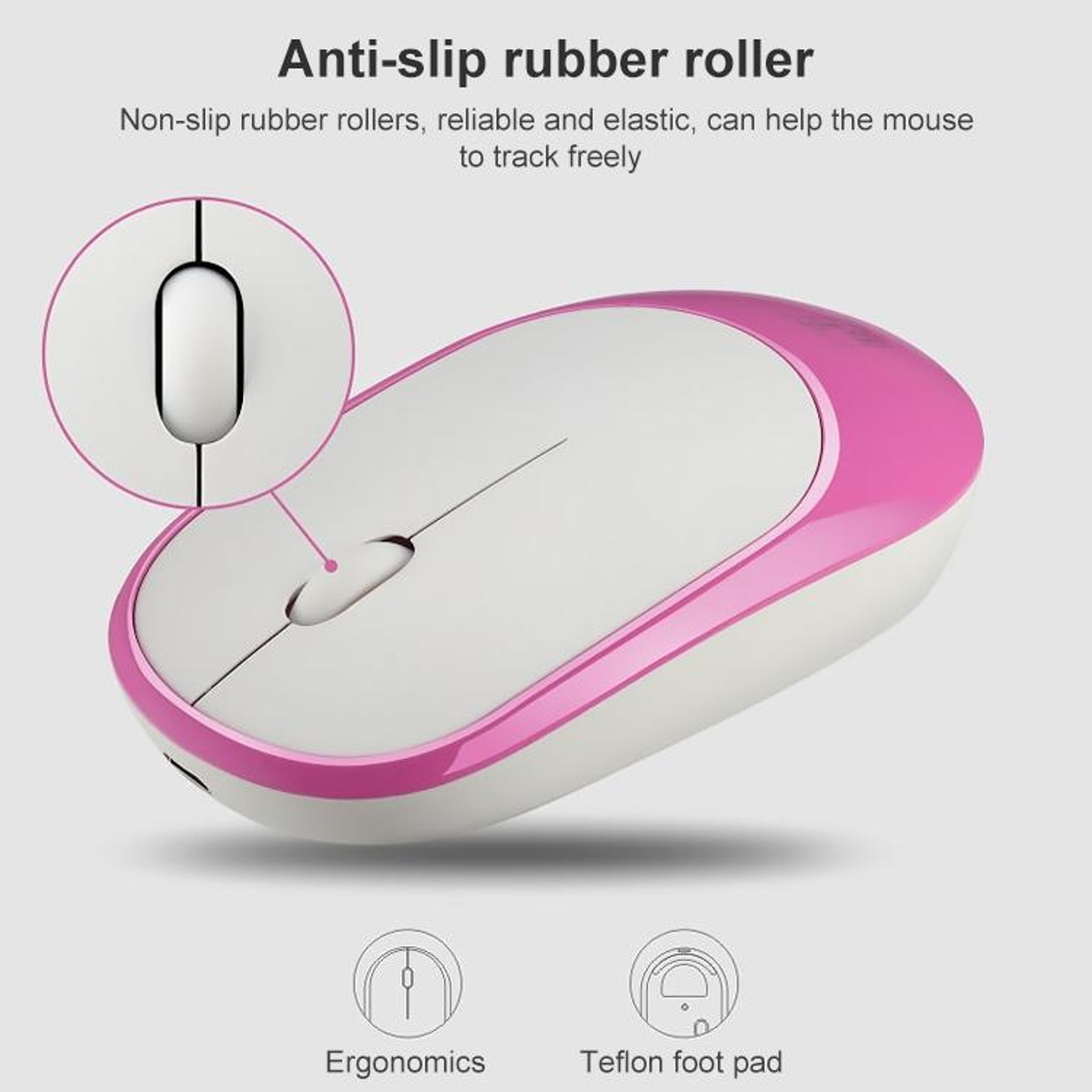 ZGB 360 Wireless Mouse Rechargeable Silent 2.4G USB Mini Mouse for Laptop & PC – view 6