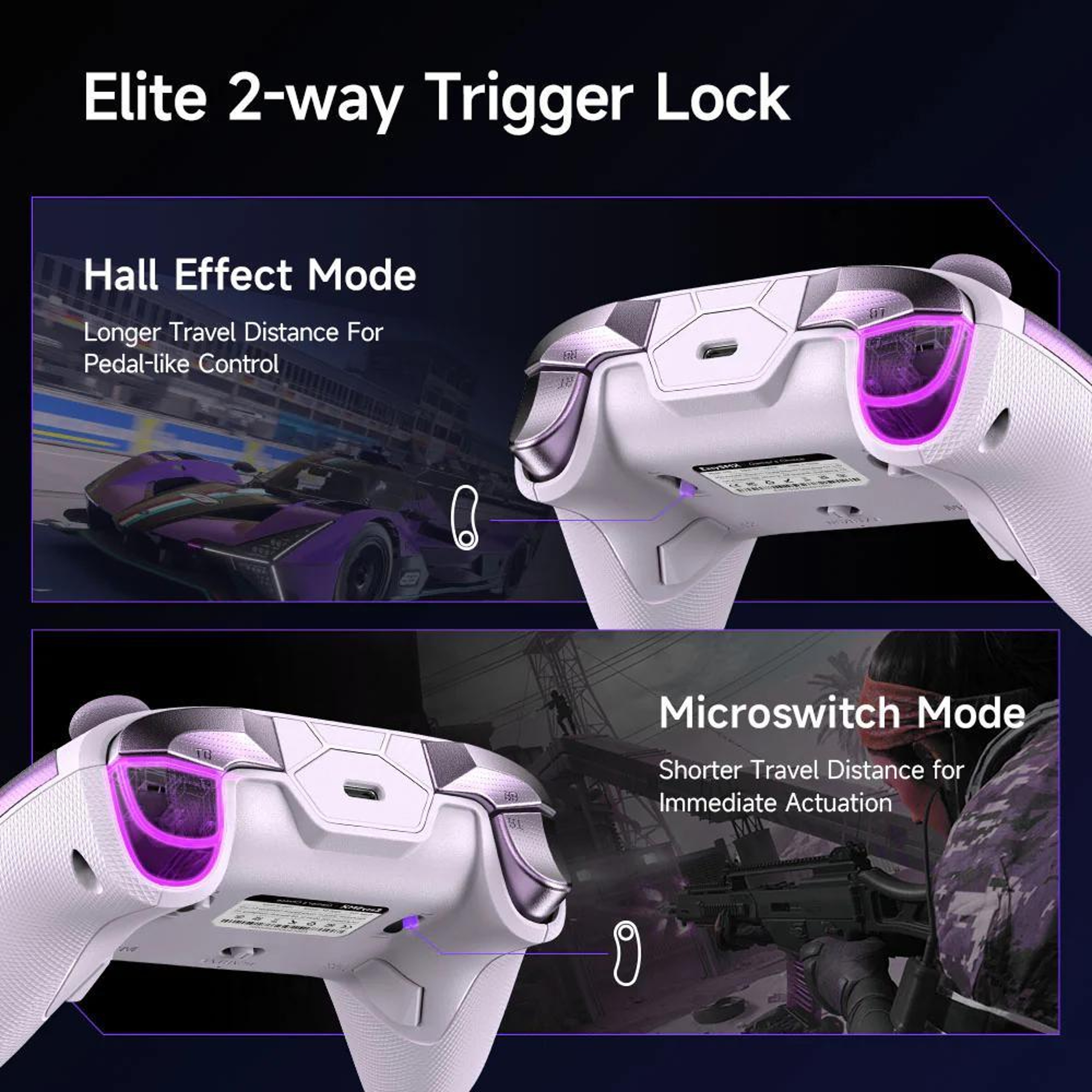 EasySMX D10 Wireless Gaming Controller With TMR Joysticks And Charging Dock For PC Switch Phone Ste 7