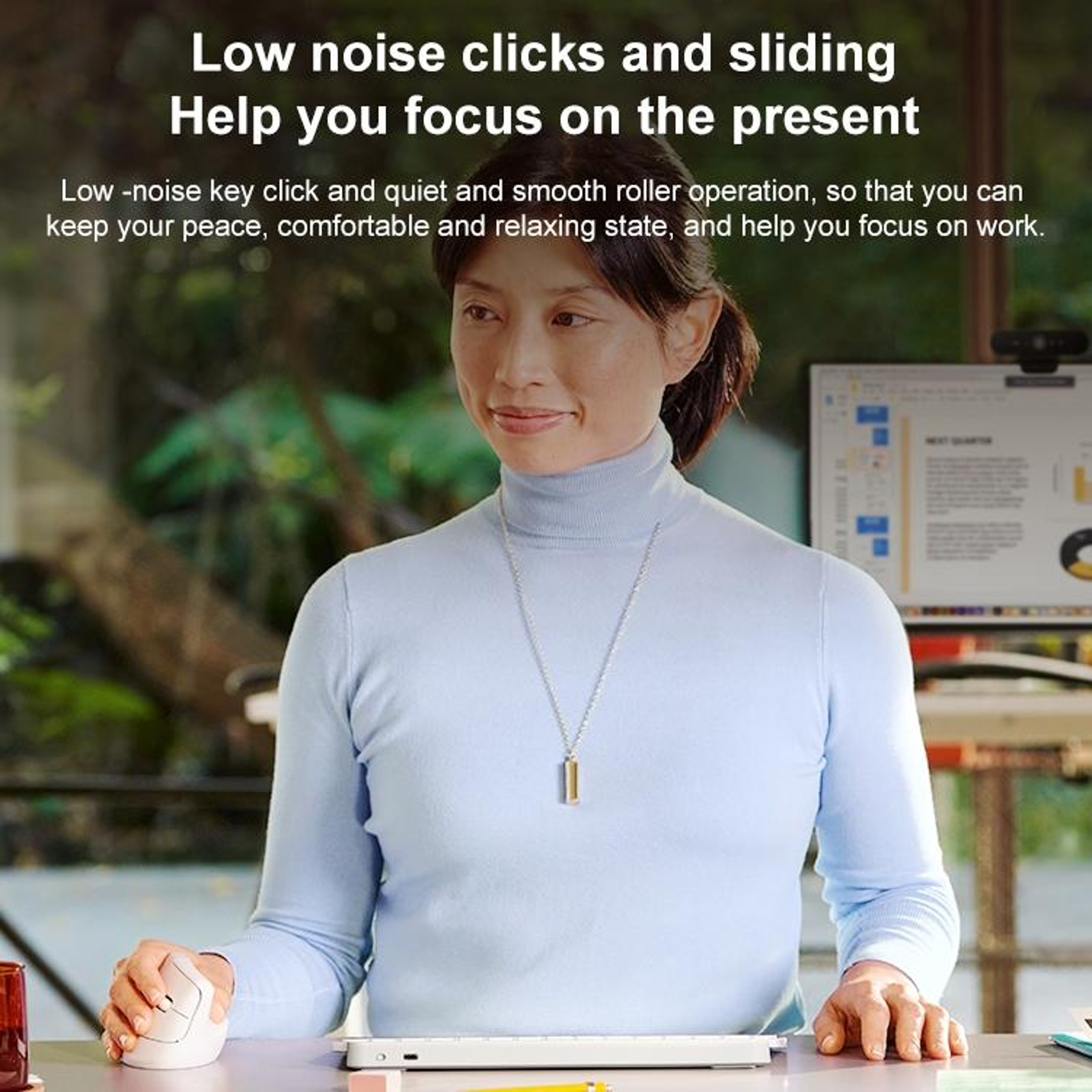 Logitech Lift Ergonomic Wireless Mouse with Bluetooth & Vertical Comfort Design – view 6