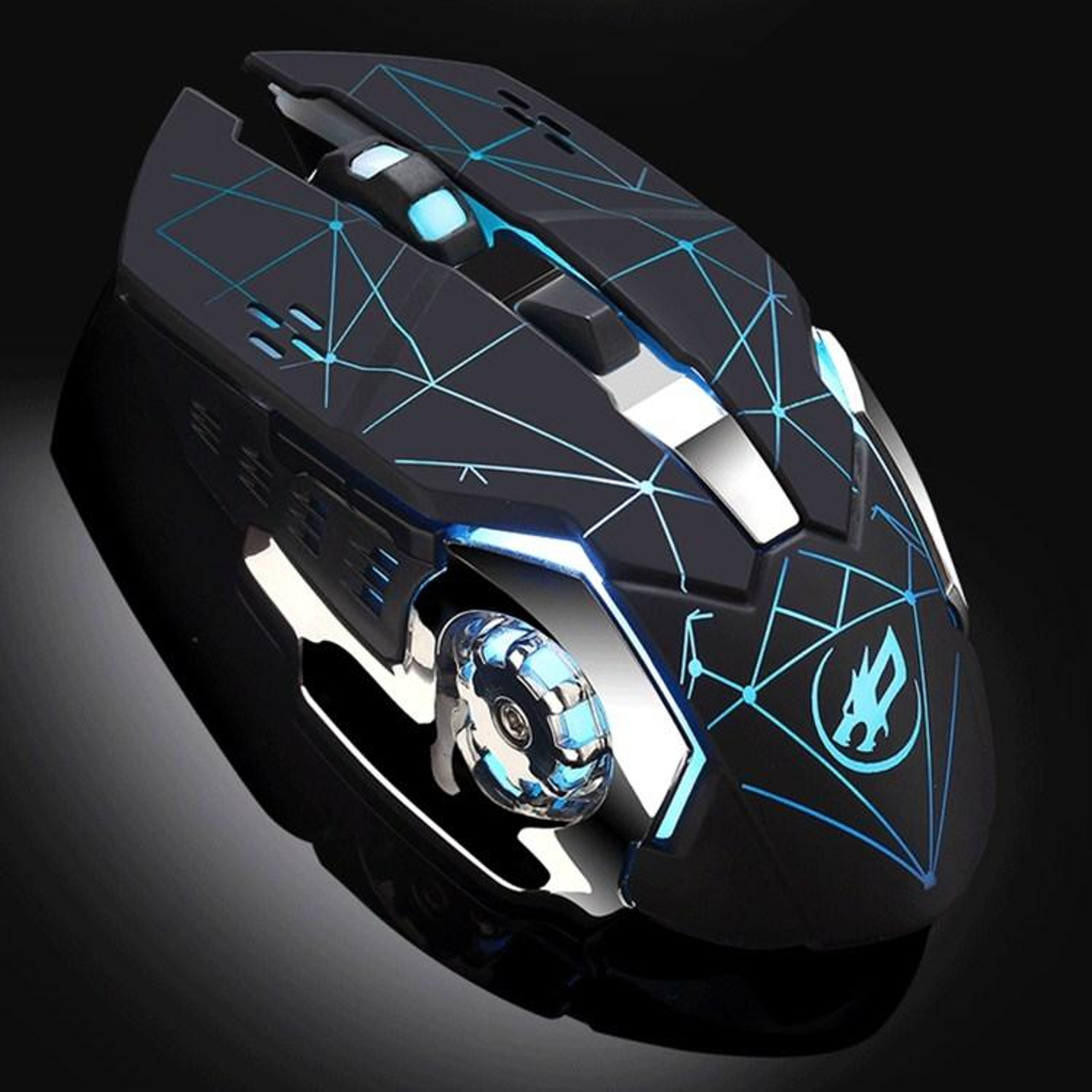 WARWOLF Q8 Wireless Gaming Mouse Rechargeable RGB Ergonomic 24GHz Mouse 2