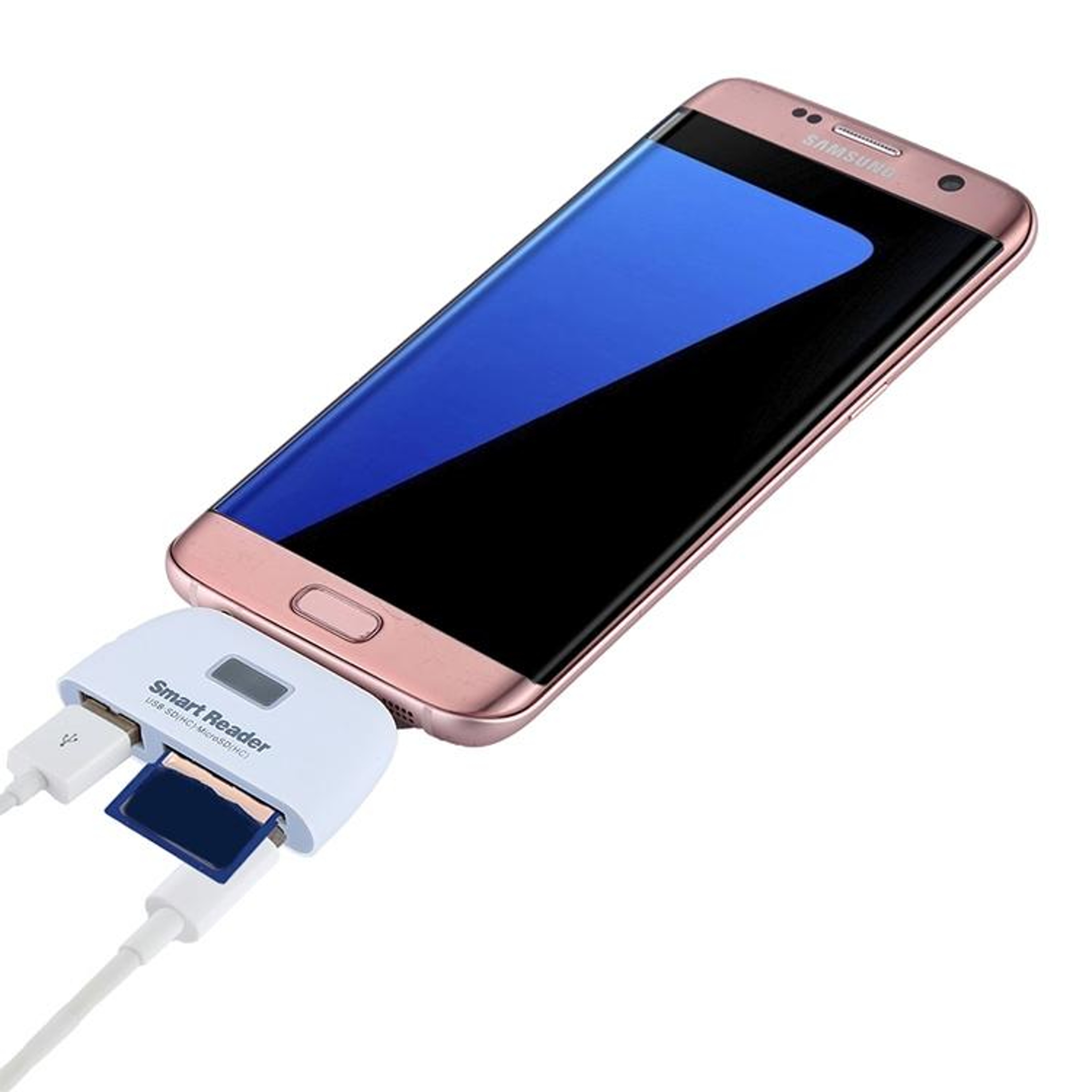 Micro USB OTG Card Reader with SD Micro SD USB Hub and LED Indicator – view 6