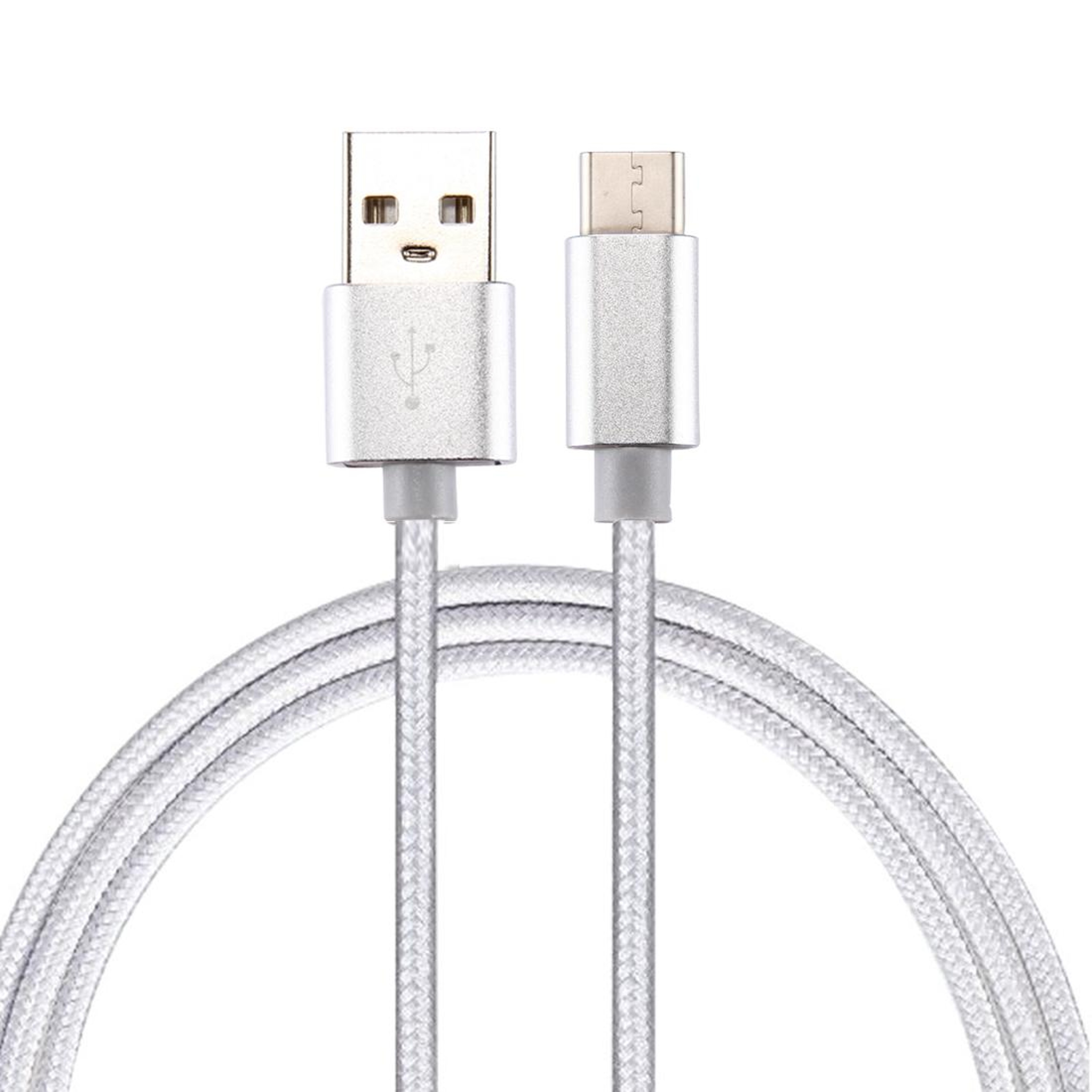 2M Braided USB C Charging Cable 3A Fast Data Sync Cable With Durable Metal Connectors 0
