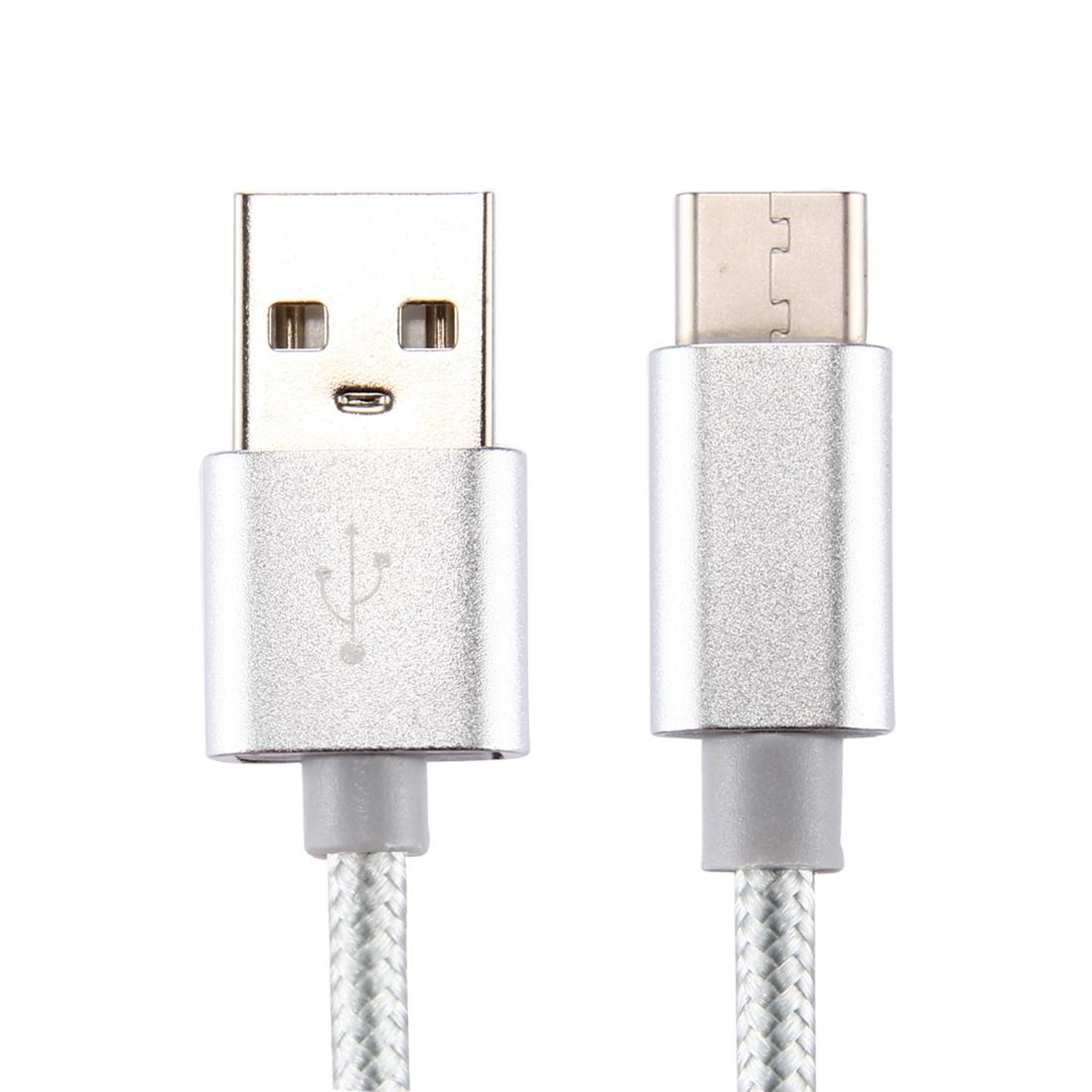 2M Braided USB C Charging Cable 3A Fast Data Sync Cable With Durable Metal Connectors 1