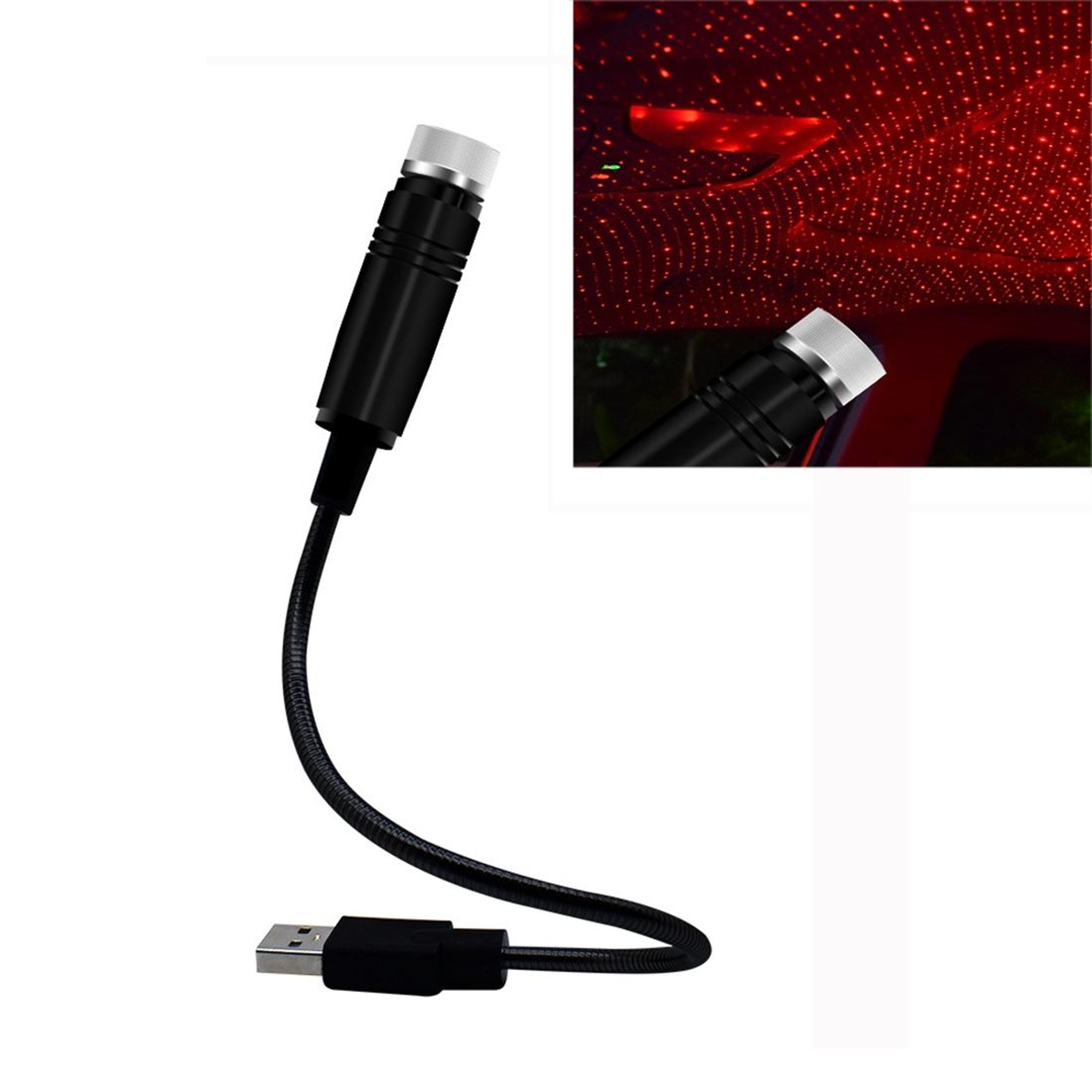 USB Car Star Projector Light 360 Degree Flexible Car Interior Star Light with USB Ambient Lighting – view 1