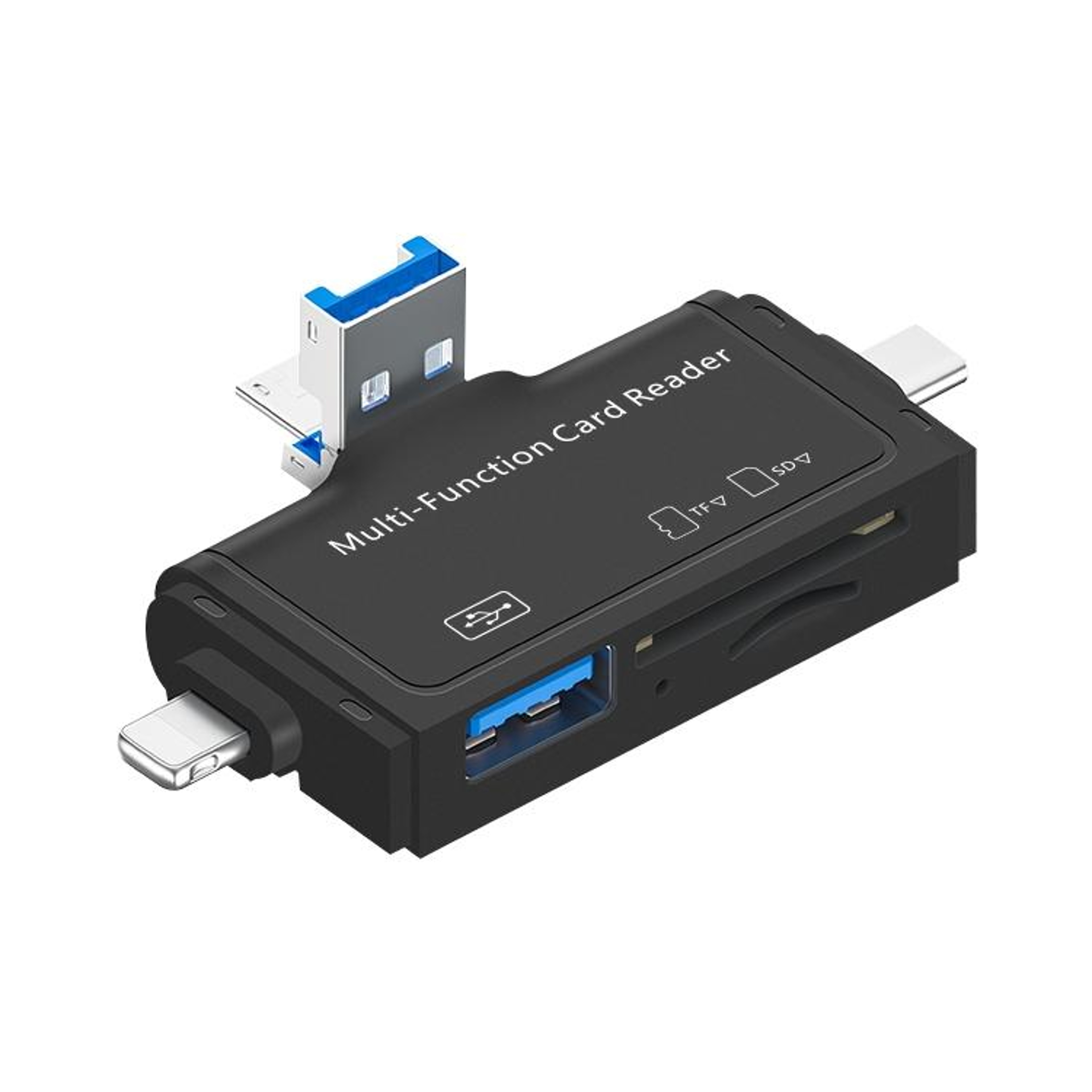 7 In 1 USB 3.0 Card Reader Multi Card Reader USB Card Adapter for SD TF Type C Micro and 8 Pin Devices – view 11