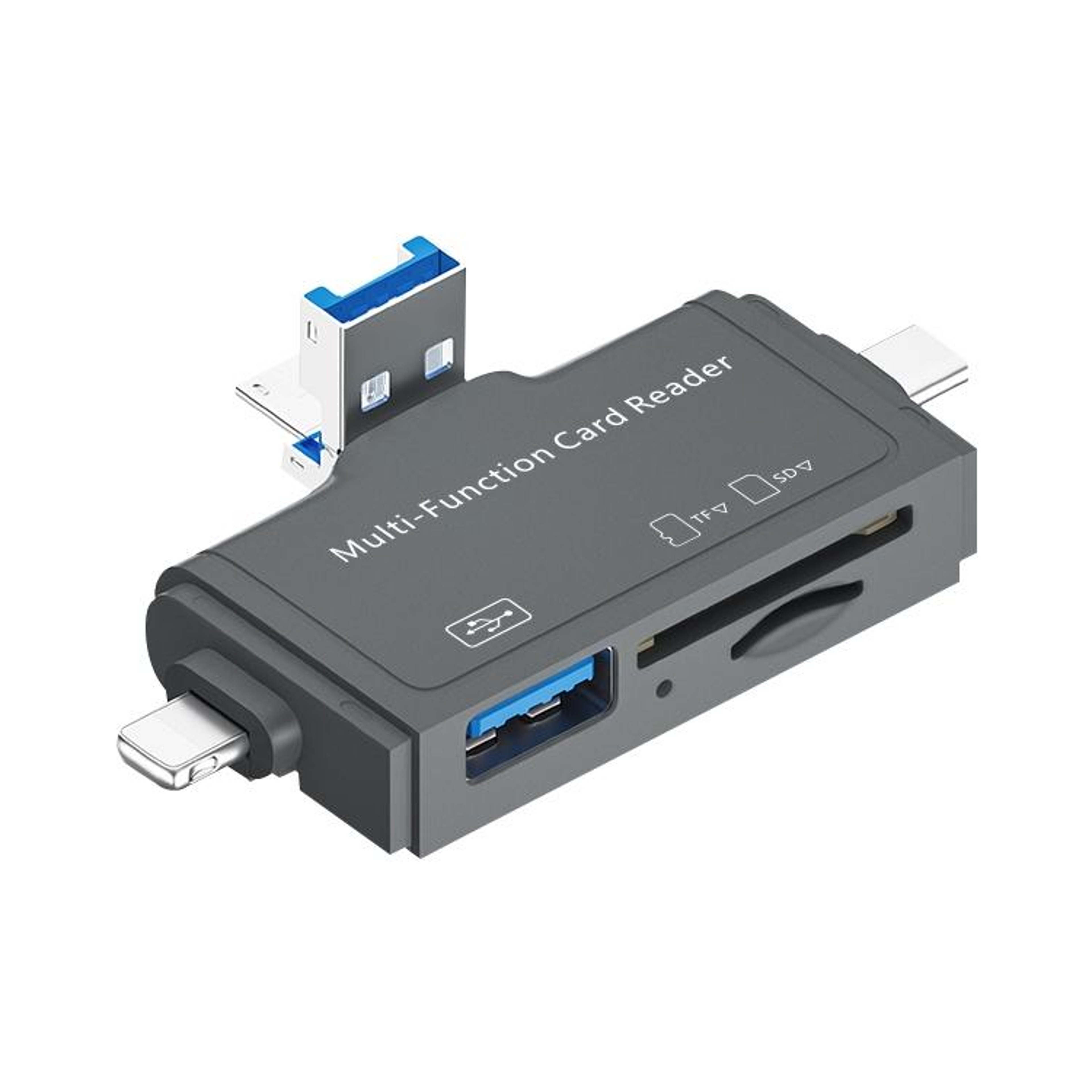 7 In 1 USB 3.0 Card Reader Multi Card Reader USB Card Adapter for SD TF Type C Micro and 8 Pin Devices – view 12