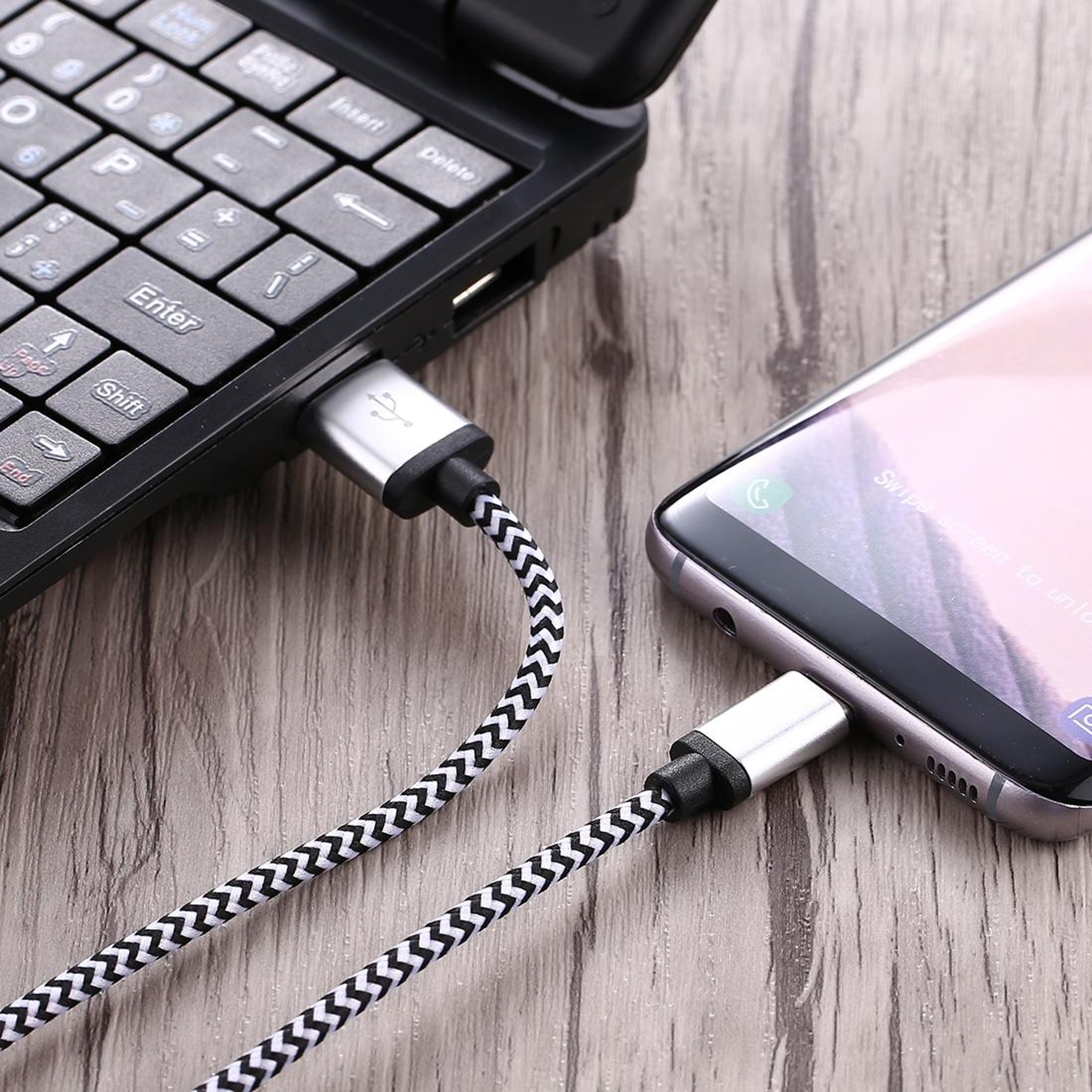 1m USBC Charging Cable Woven TypeC Data Sync Cable With Durable Metal Connectors 12