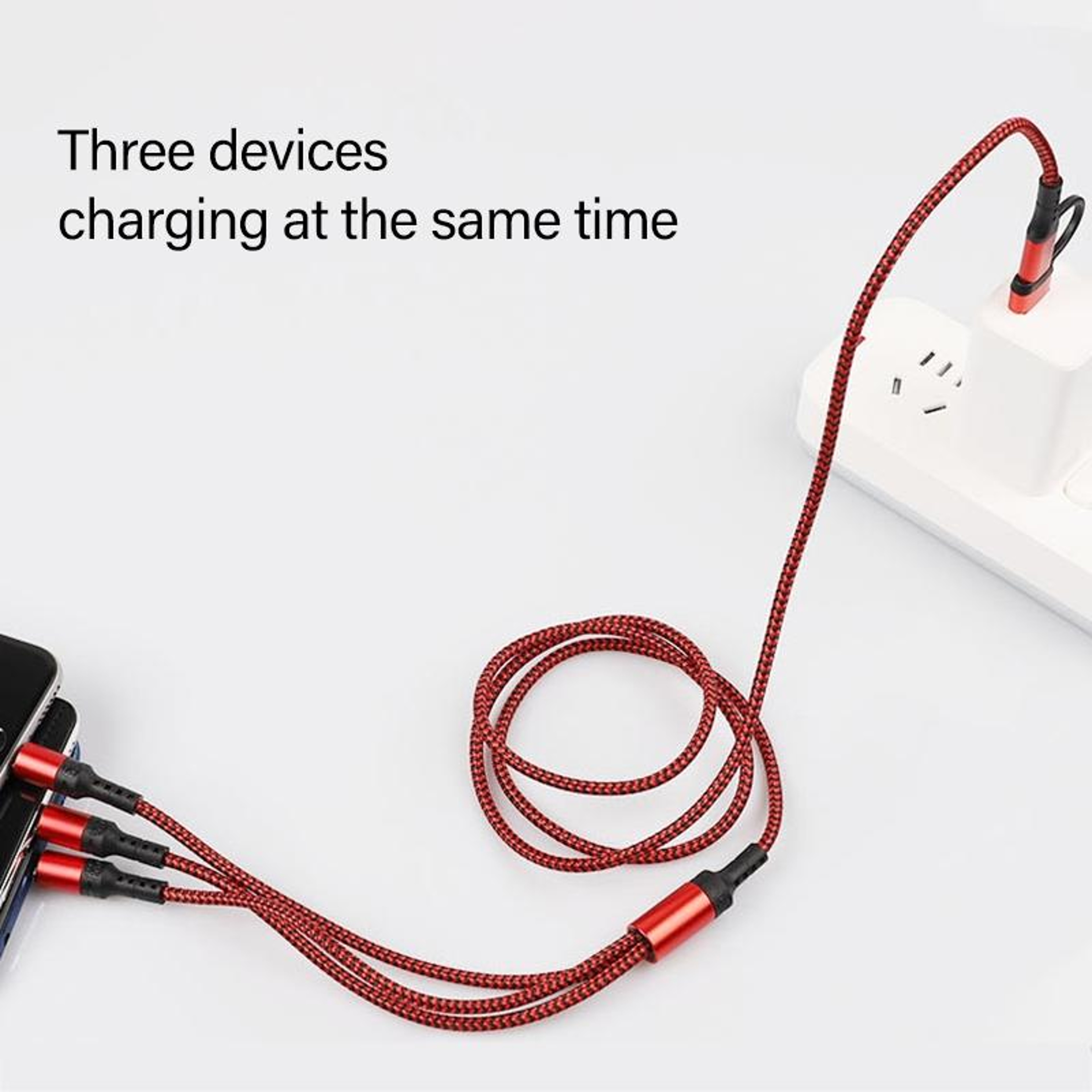 5 in 1 Charging Cable 3A Fast Multi Charging Cable with USB C Lightning Micro USB Braided 1.2M – view 7
