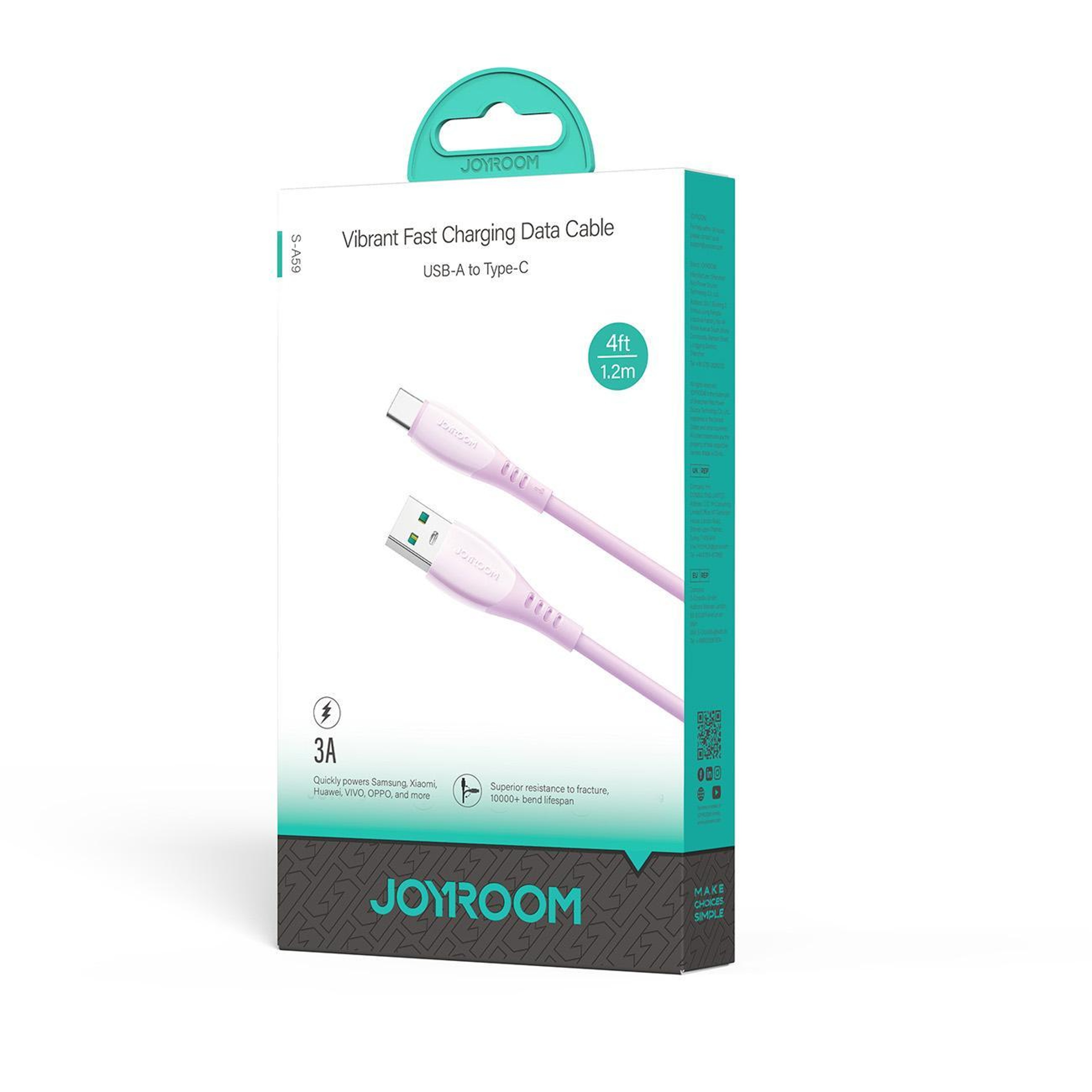 JOYROOM 3A USB to Type C Fast Charging Cable 1.2m Durable Data Sync Cord – view 8