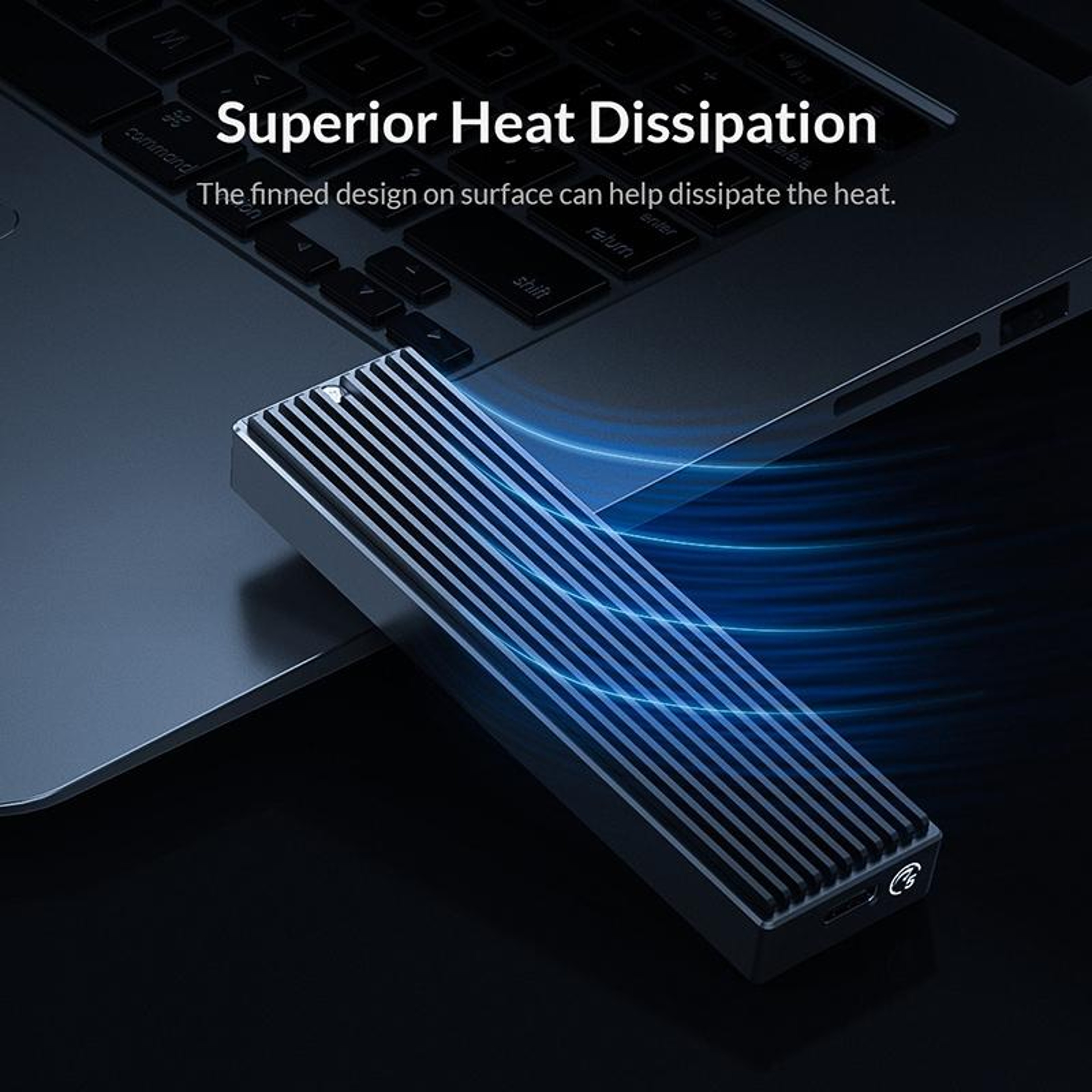 ORICO M2PF C3 M.2 NGFF SSD Enclosure USB Type C 5Gbps External SSD Case – view 8