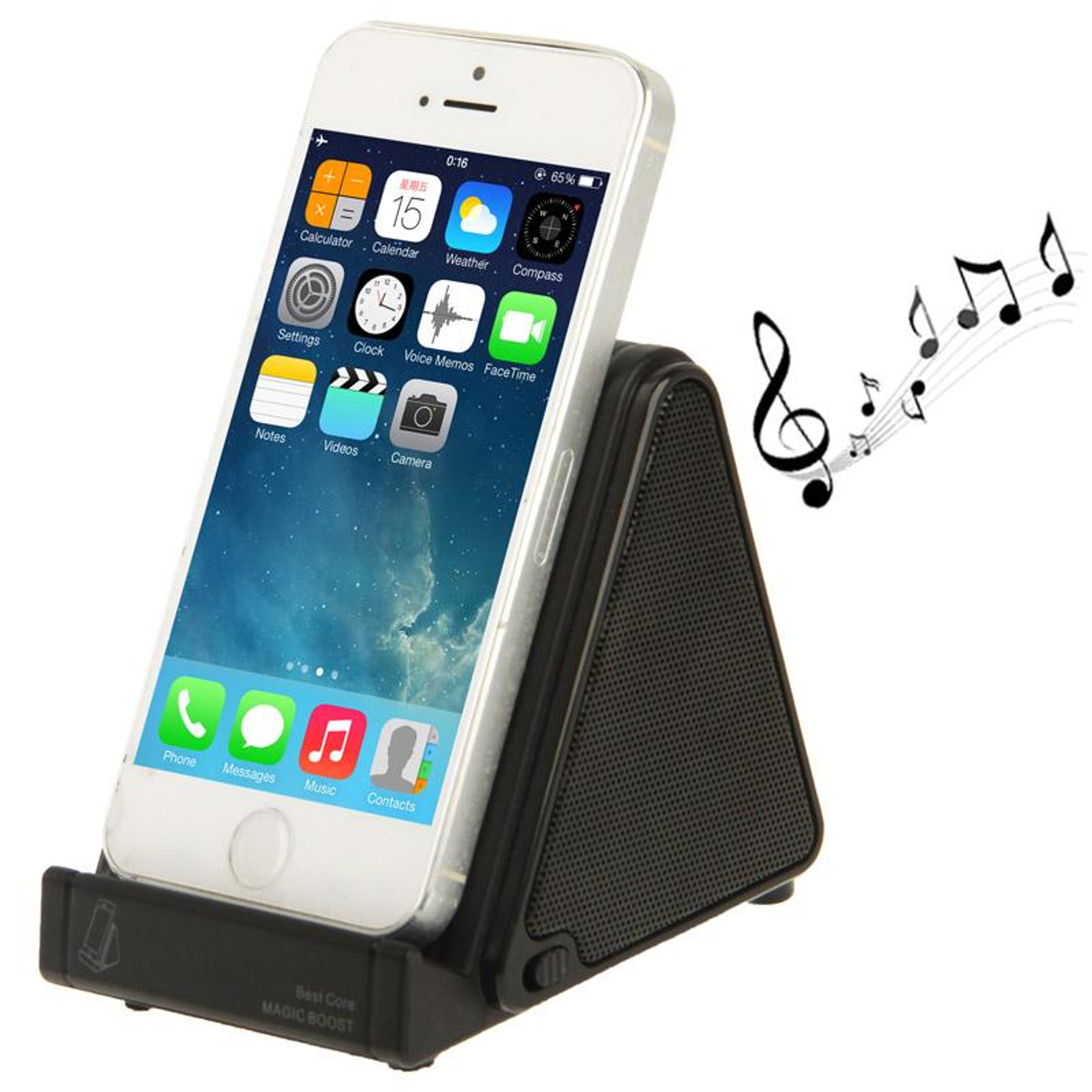 Wireless Induction Phone Speaker Stand Portable Audio Amplifier For IPhone 3GS 4 4S 5 5C 5S 1