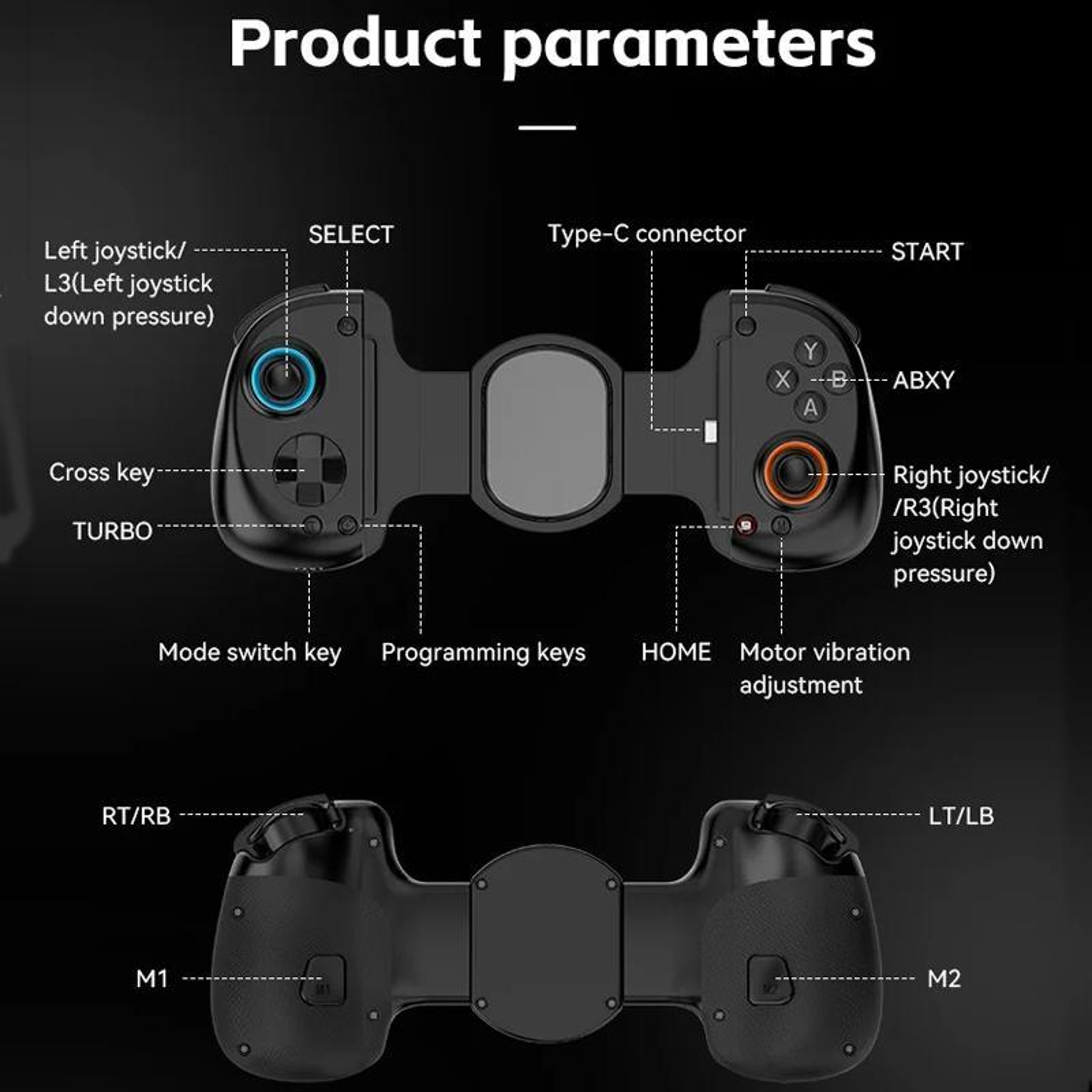 D8 Plus Mobile Game Controller Wireless Hall Effect Gamepad For Switch Android IPhone And PC 9