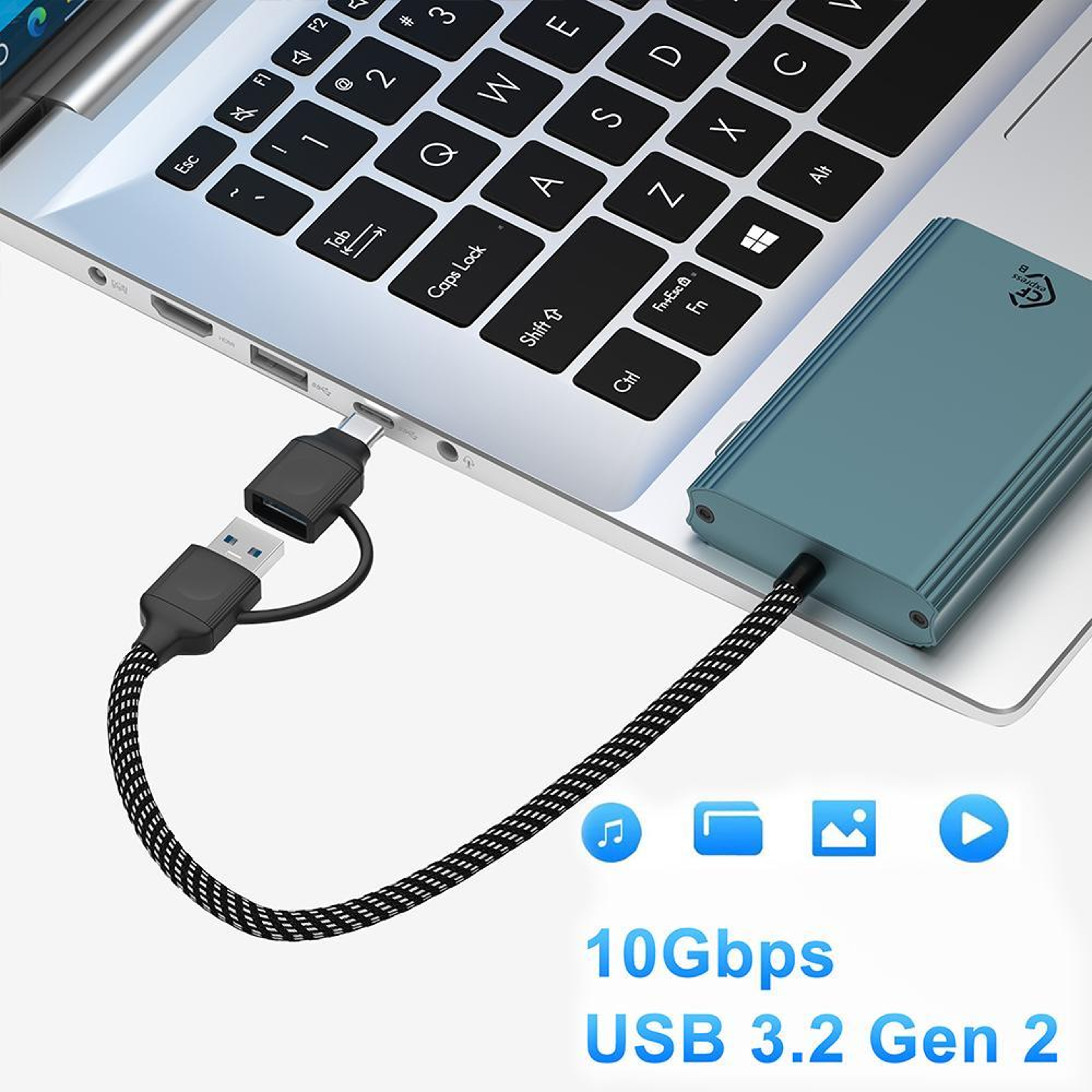USB C USB 3.2 Gen2 CFexpress Type B Card Reader 10Gbps High Speed Memory Card Adapter – view 4