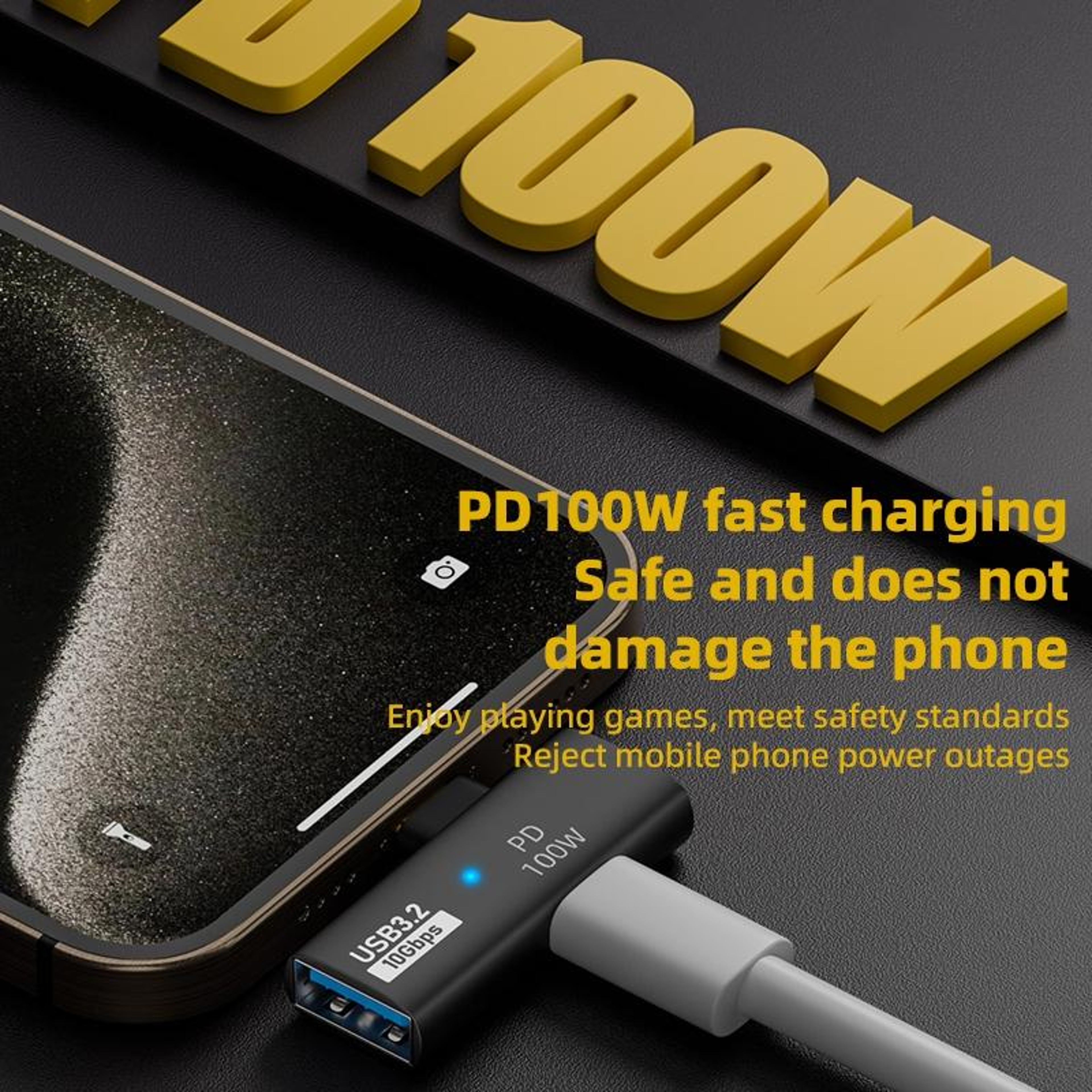 2 in 1 USB C OTG Adapter with 100W PD Charging Adapter and 10Gbps Data Transfer – view 6