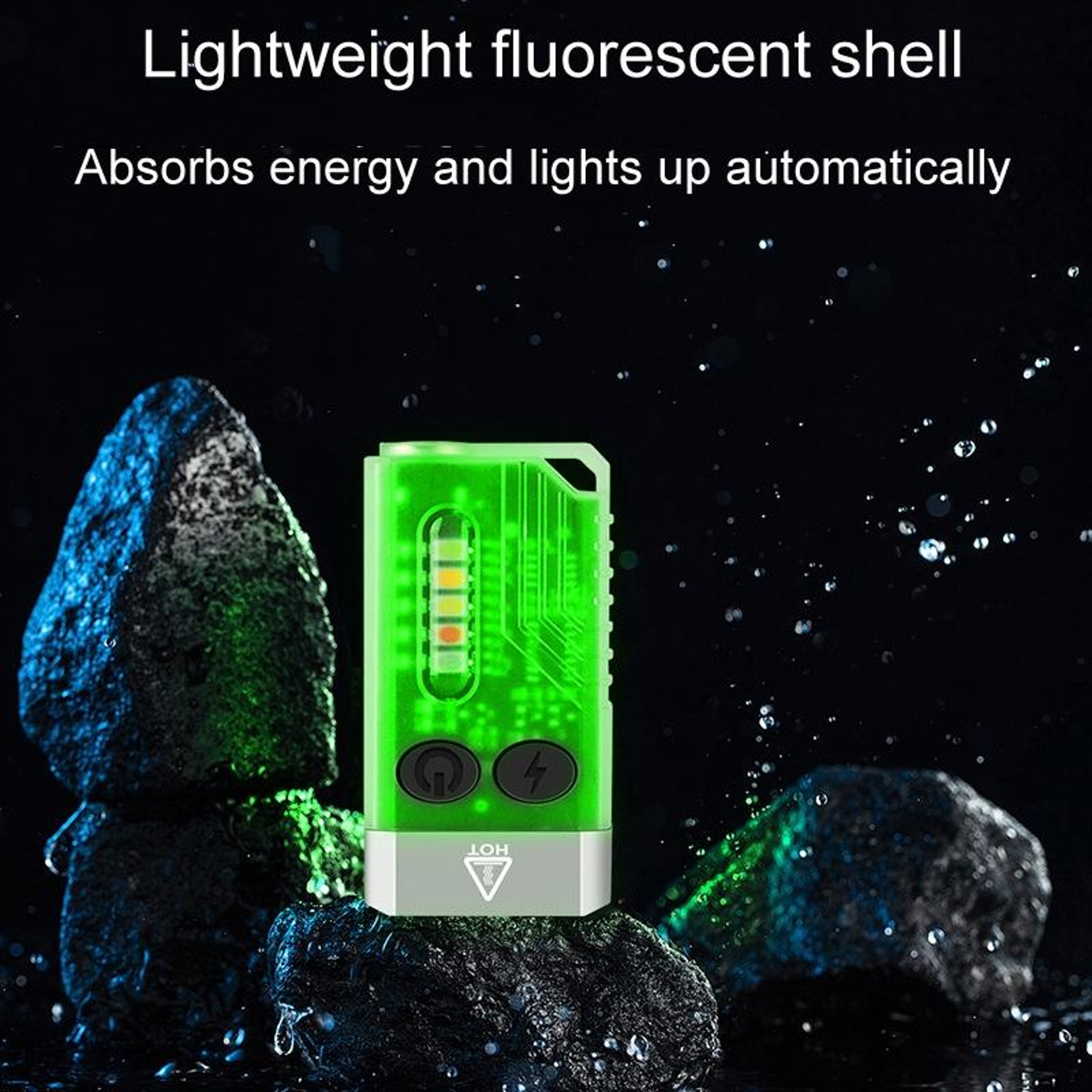 V10 Mini Keychain Flashlight USB Rechargeable EDC Flashlight with Magnetic Base and Emergency Alarm – view 12